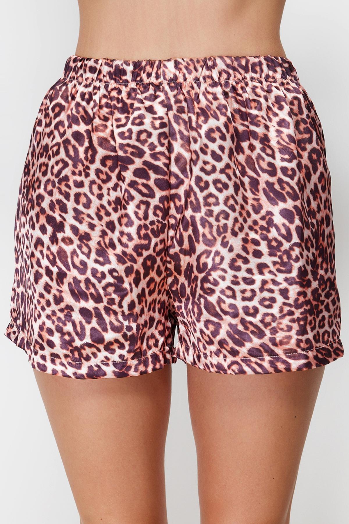 Multicolour Satin Animal Print Pajama Set, , large image number 6