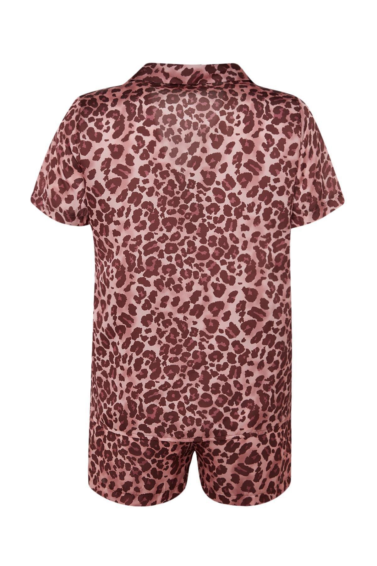 Pink Animal Print Mid Waist Pajama Set, , large image number 7