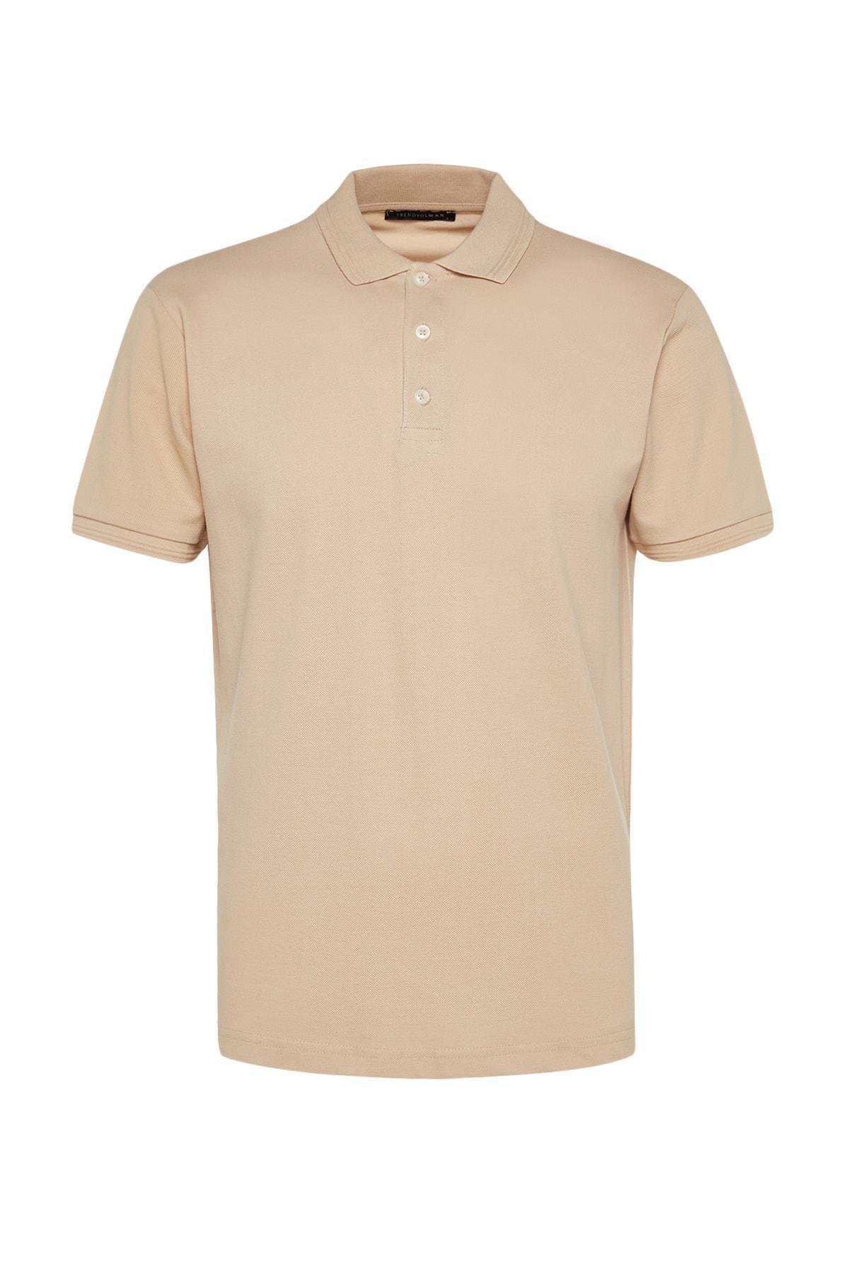 Beige Slim Polo T-Shirt, , large image number 10