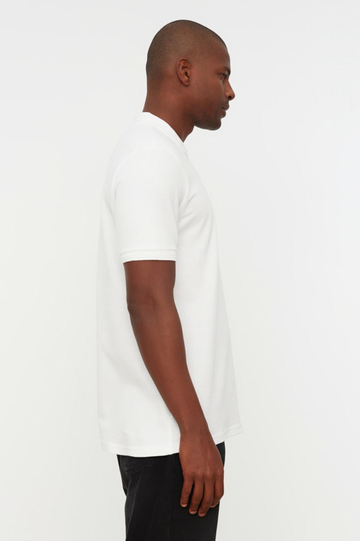 White Slim Polo T-Shirt, , large image number 5