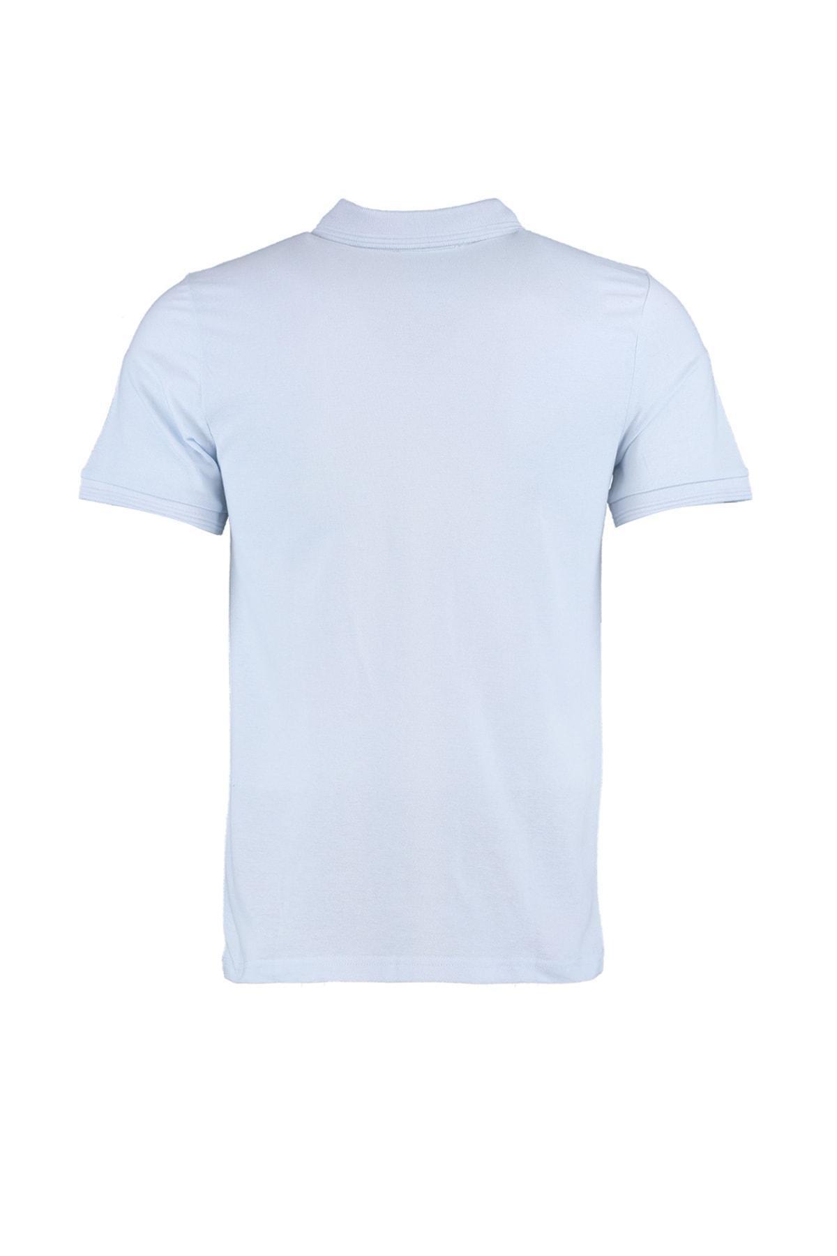 Blue Slim Polo T-Shirt, , large image number 6