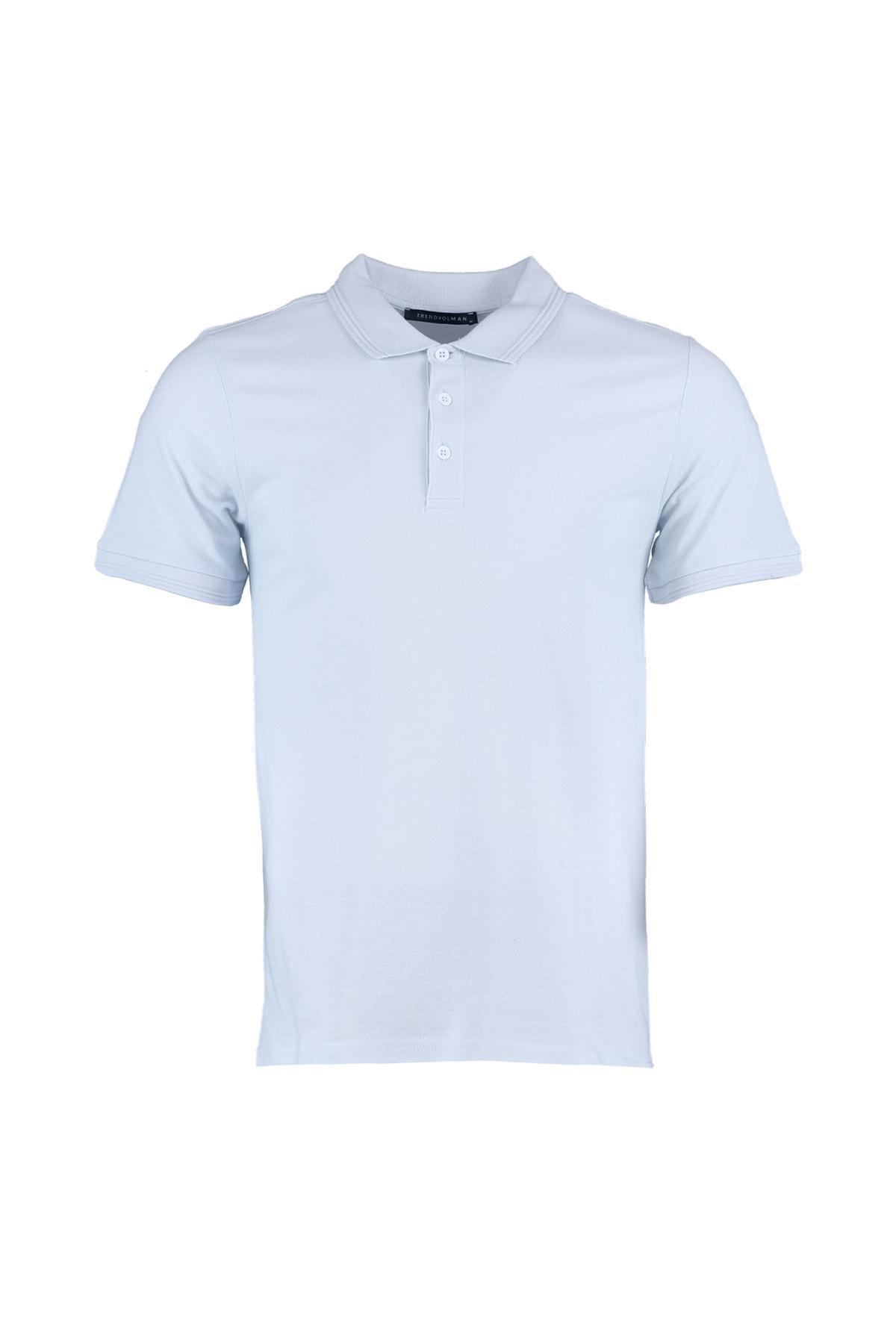 Blue Slim Polo T-Shirt, , large image number 7