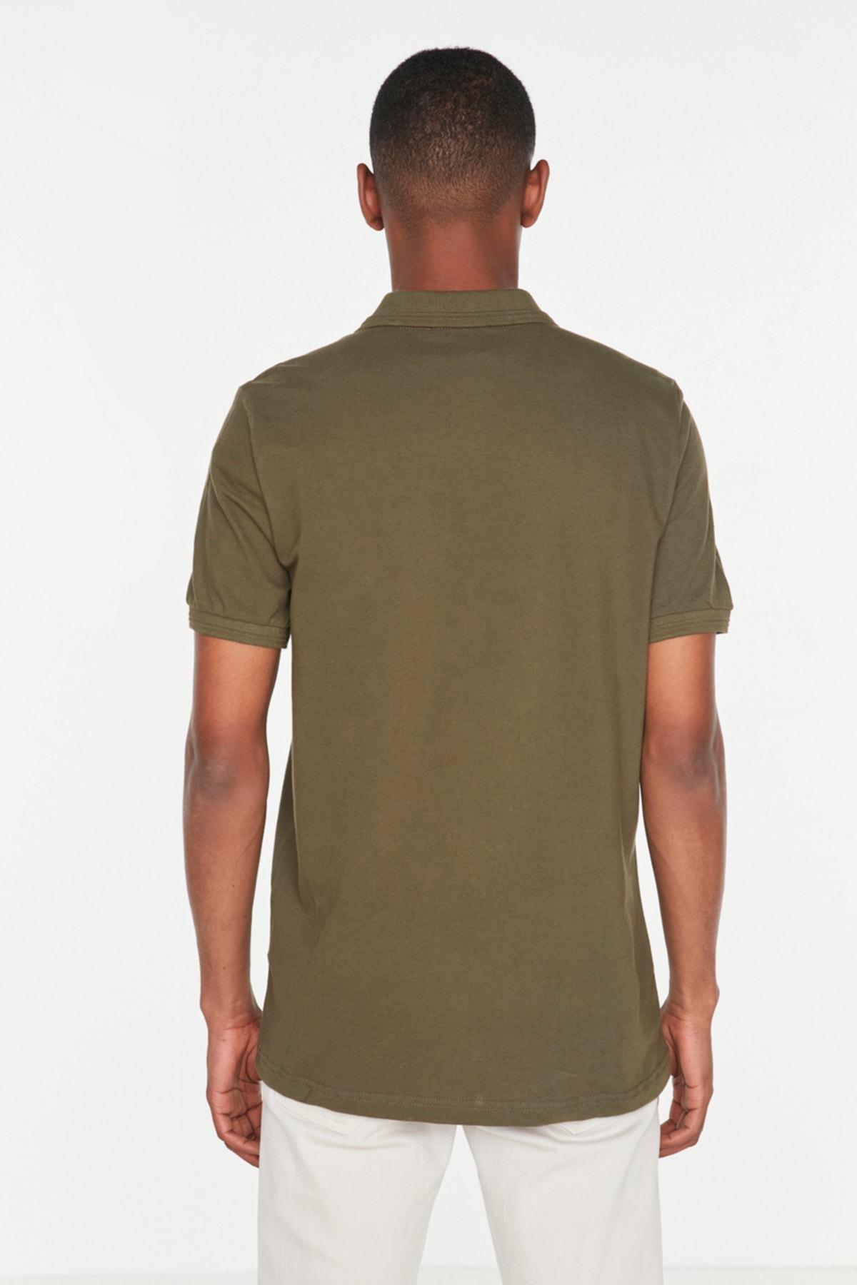 Khaki Slim Polo T-Shirt, , large image number 8