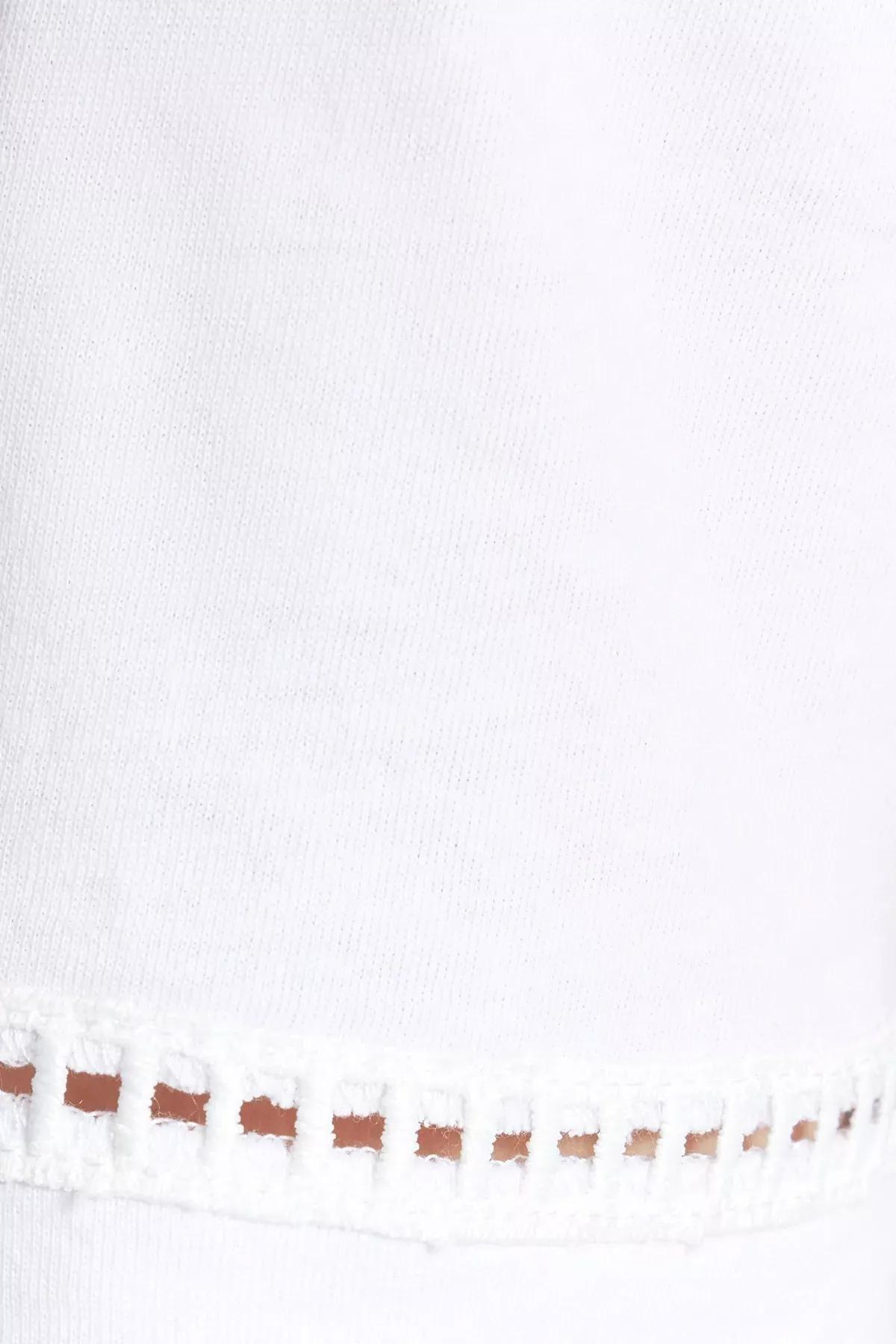 White Crew Neck T-Shirt, White, large image number 2