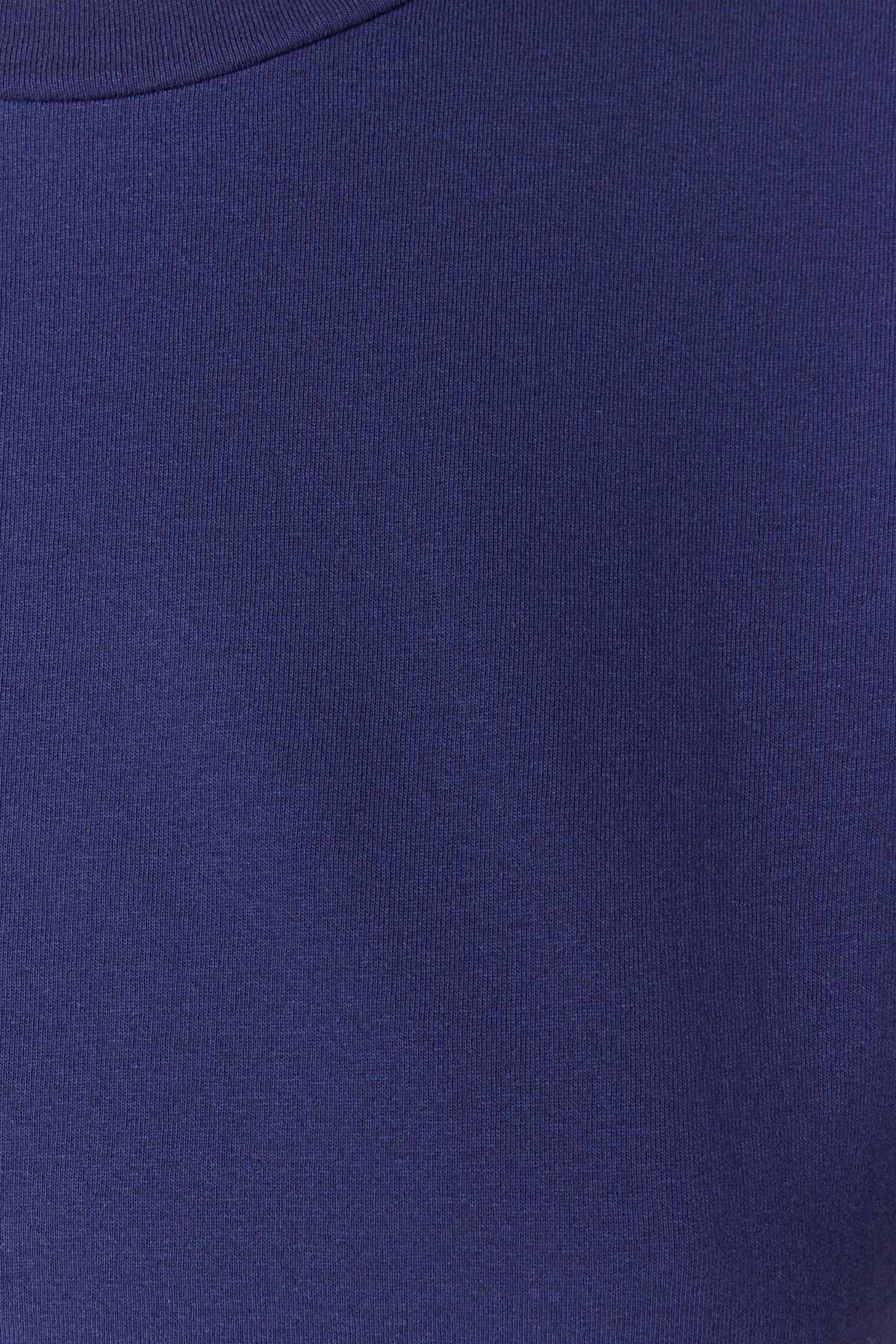 Navy Short Buttoned Sleeve Tshirt, , large image number 6