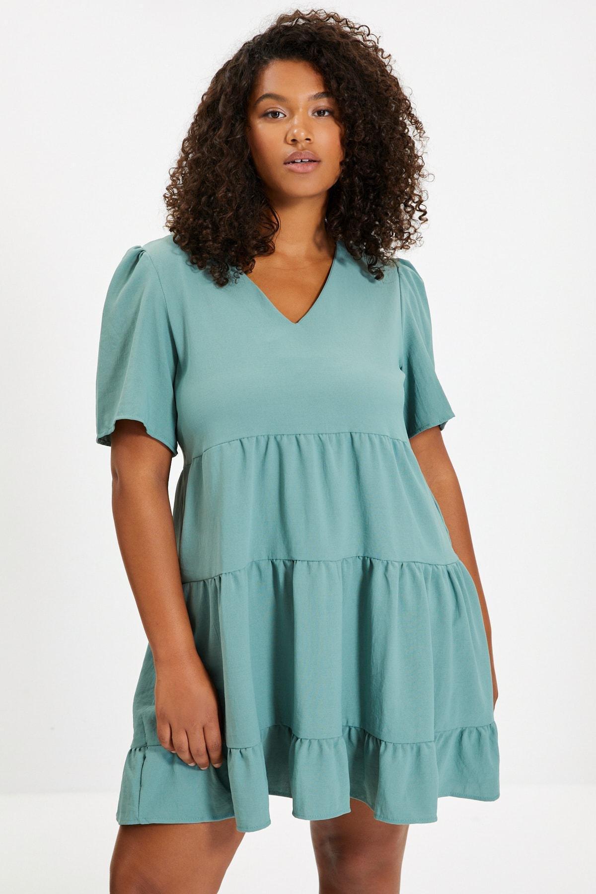 Multicolour V-Neck Shift Dress, , large image number 6