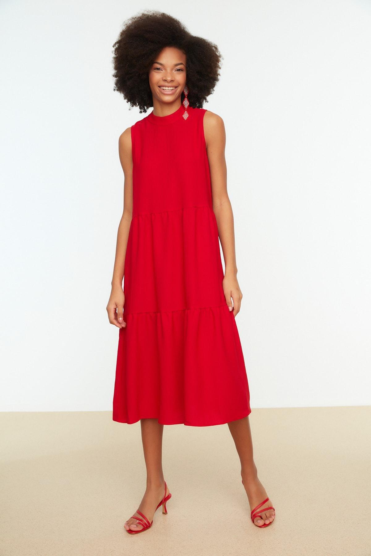 Red Shift Dress, , large image number 0