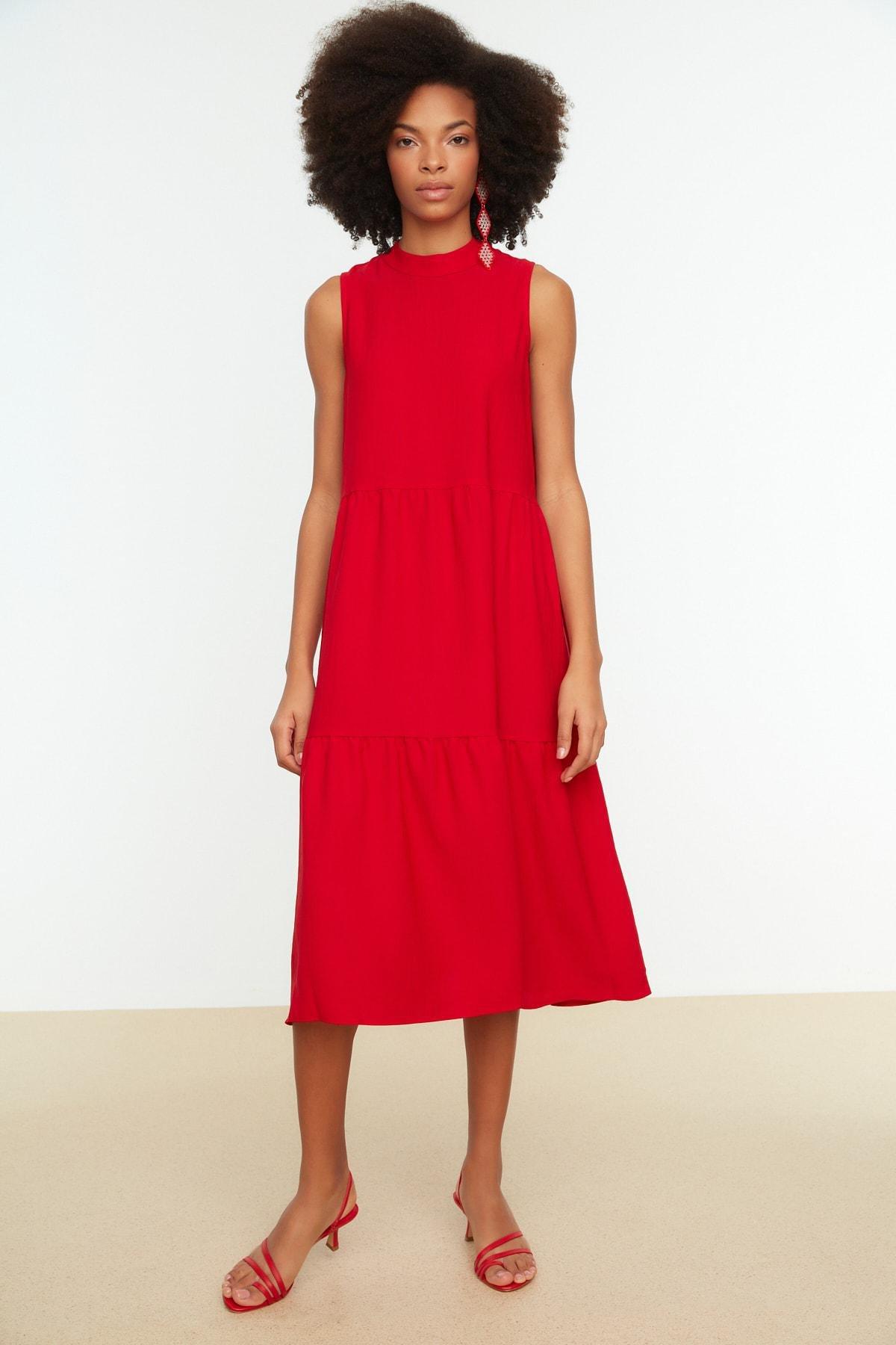 Red Shift Dress, , large image number 1