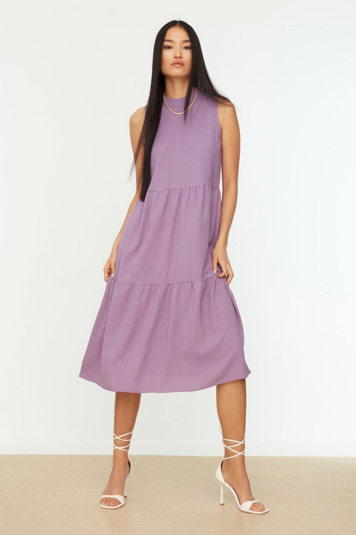 Purple Shift Dress, , large image number 0