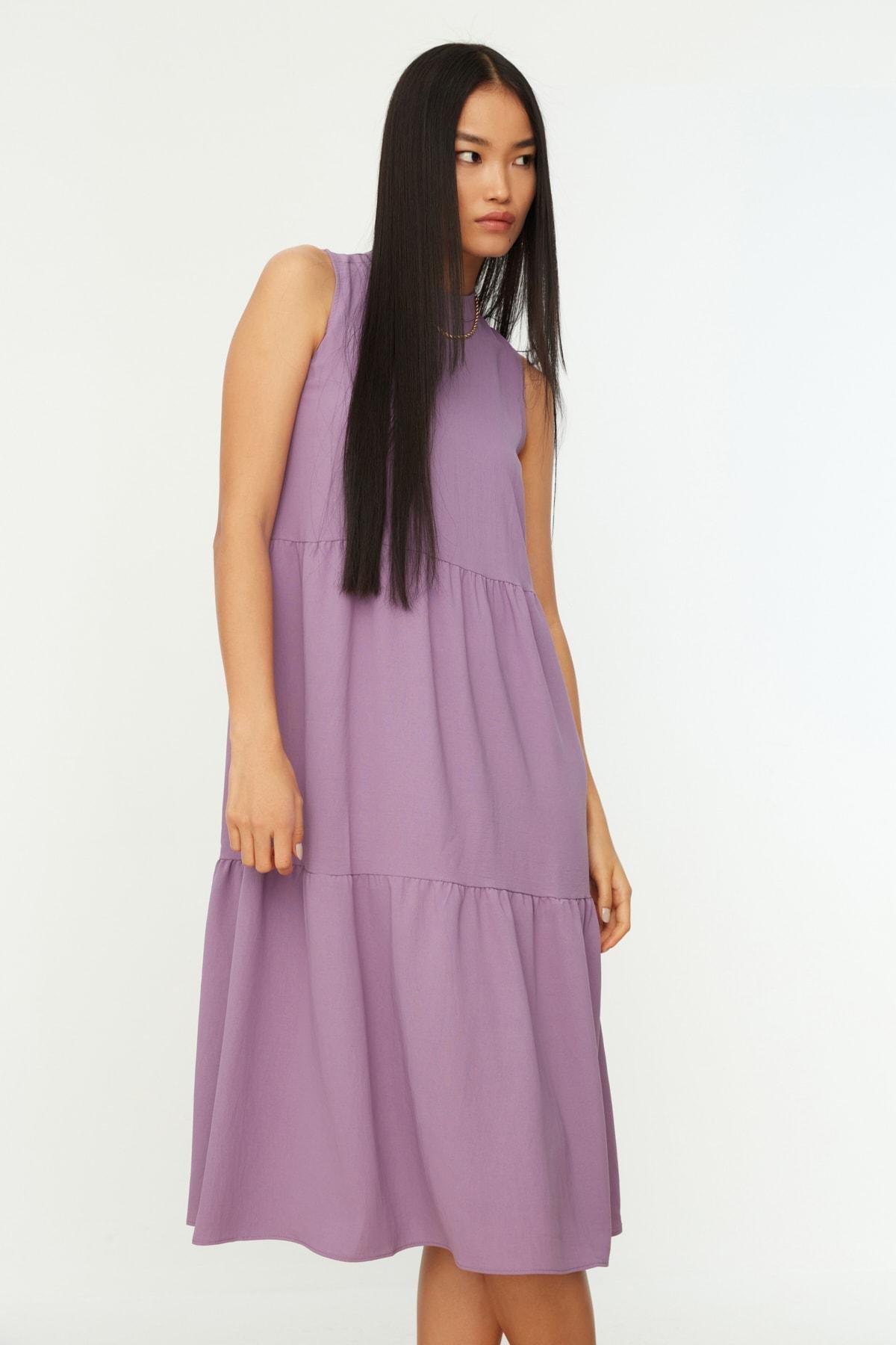 Purple Shift Dress, , large image number 1