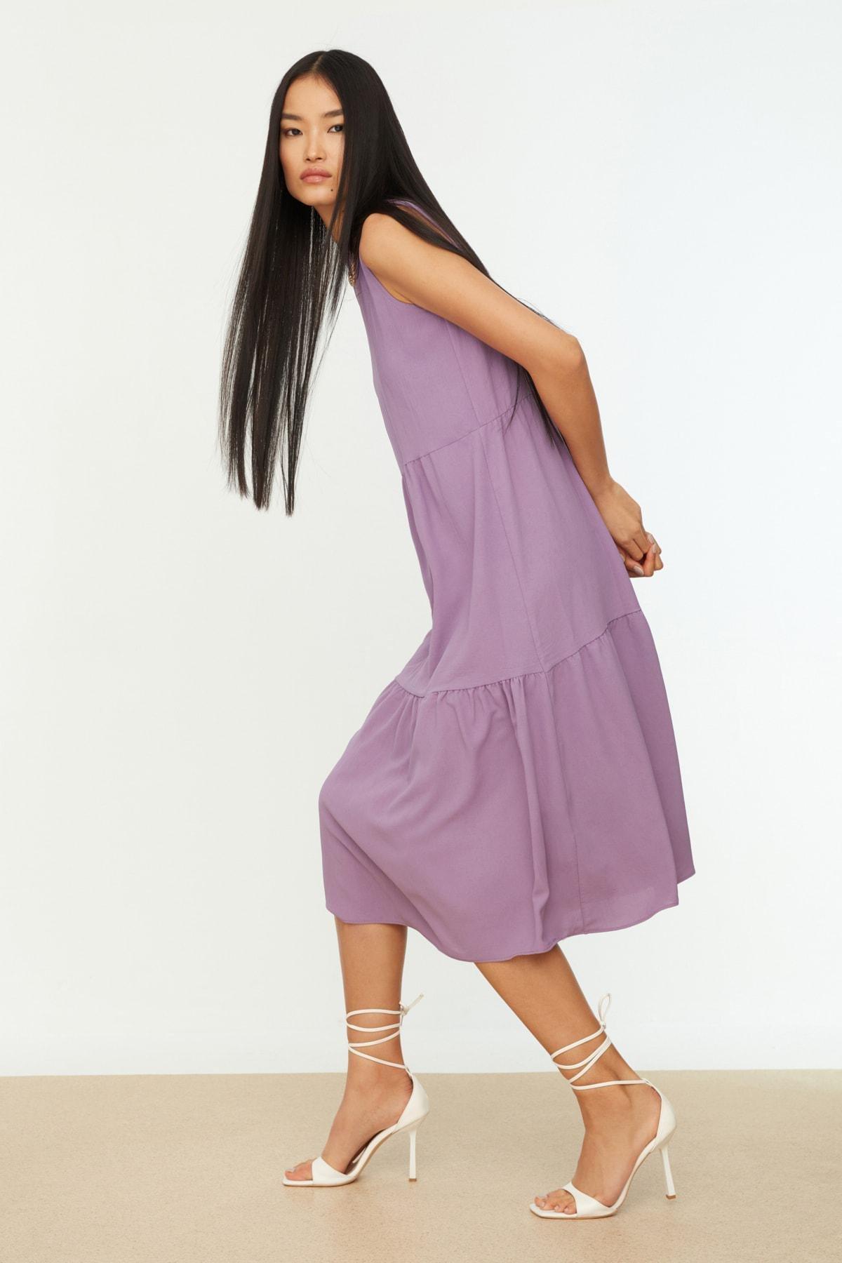 Purple Shift Dress, , large image number 3