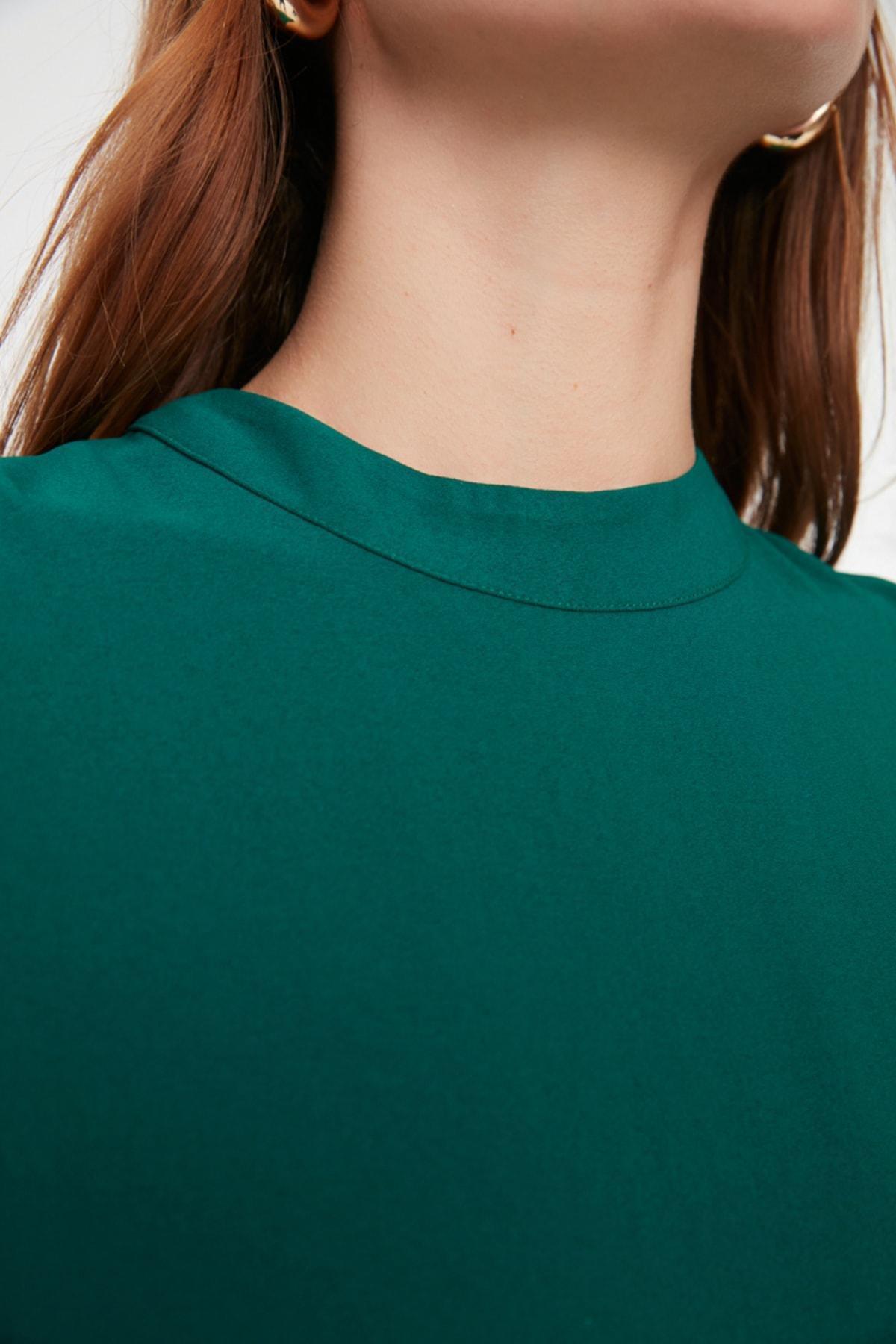 Green Woven Midi Dress, , large image number 6