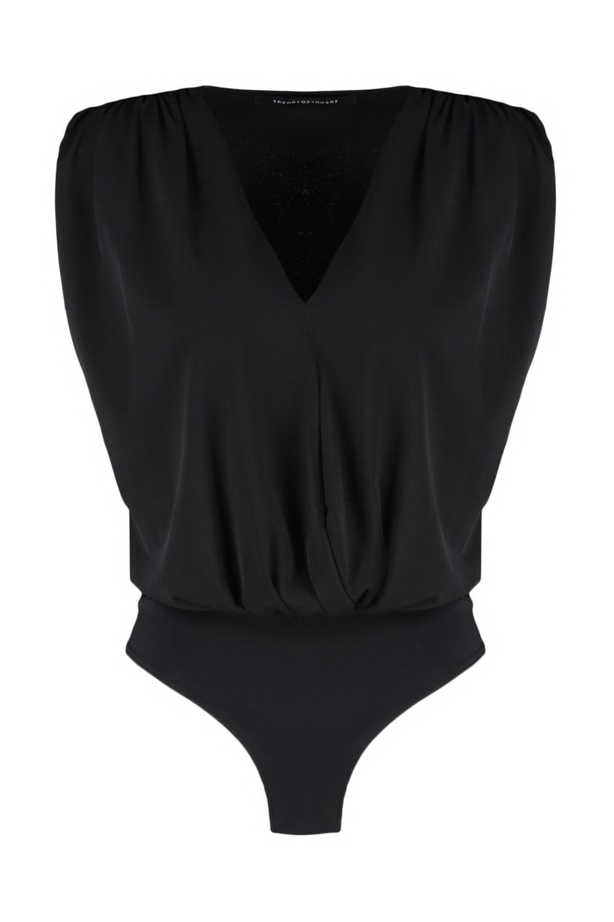Black Cache-Coeur Bodysuit, , large image number 5