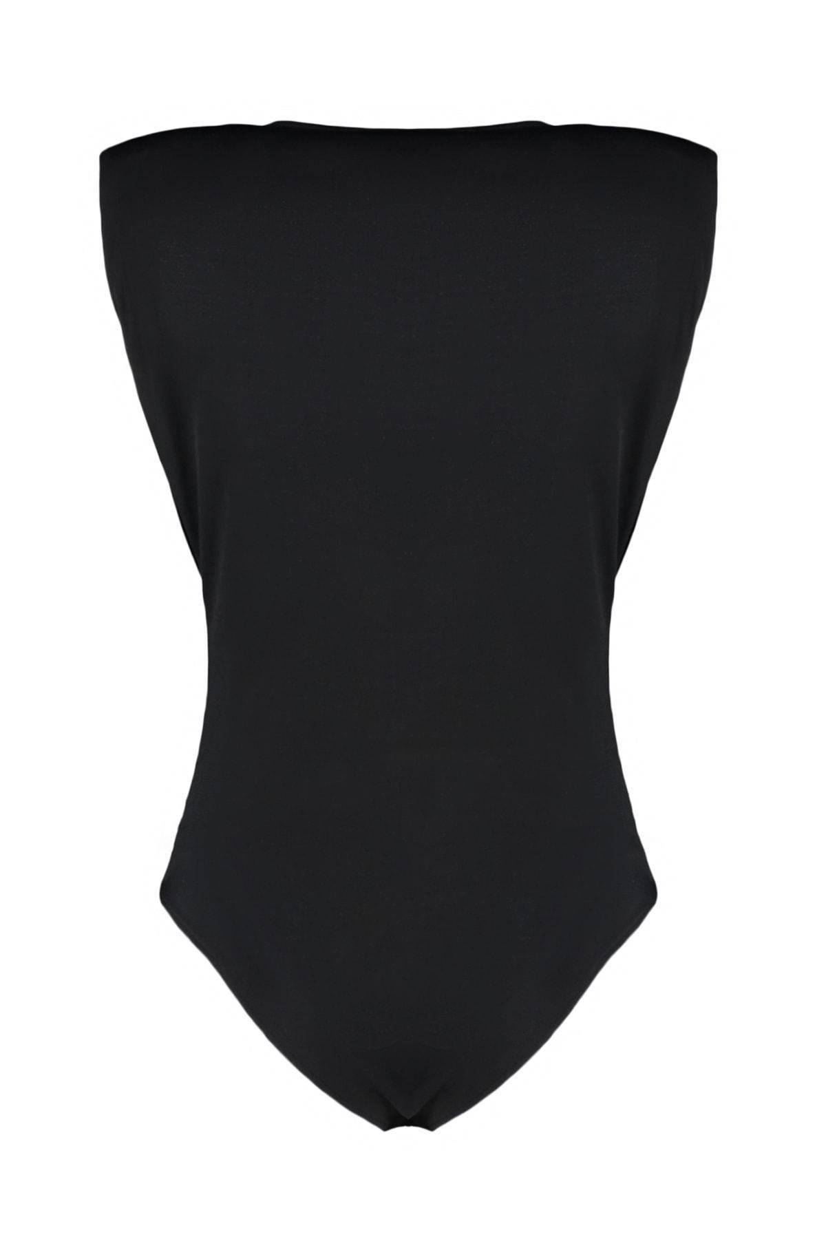 Black Cache-Coeur Bodysuit, , large image number 7