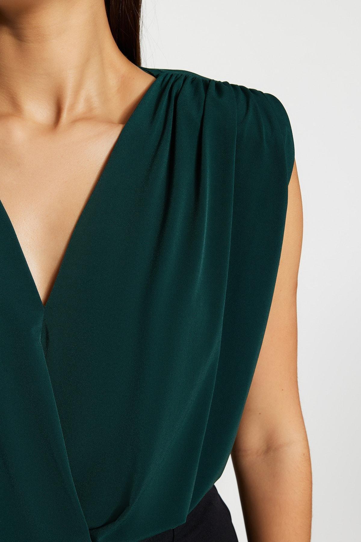 Green Drapped Bodysuit, , large image number 3