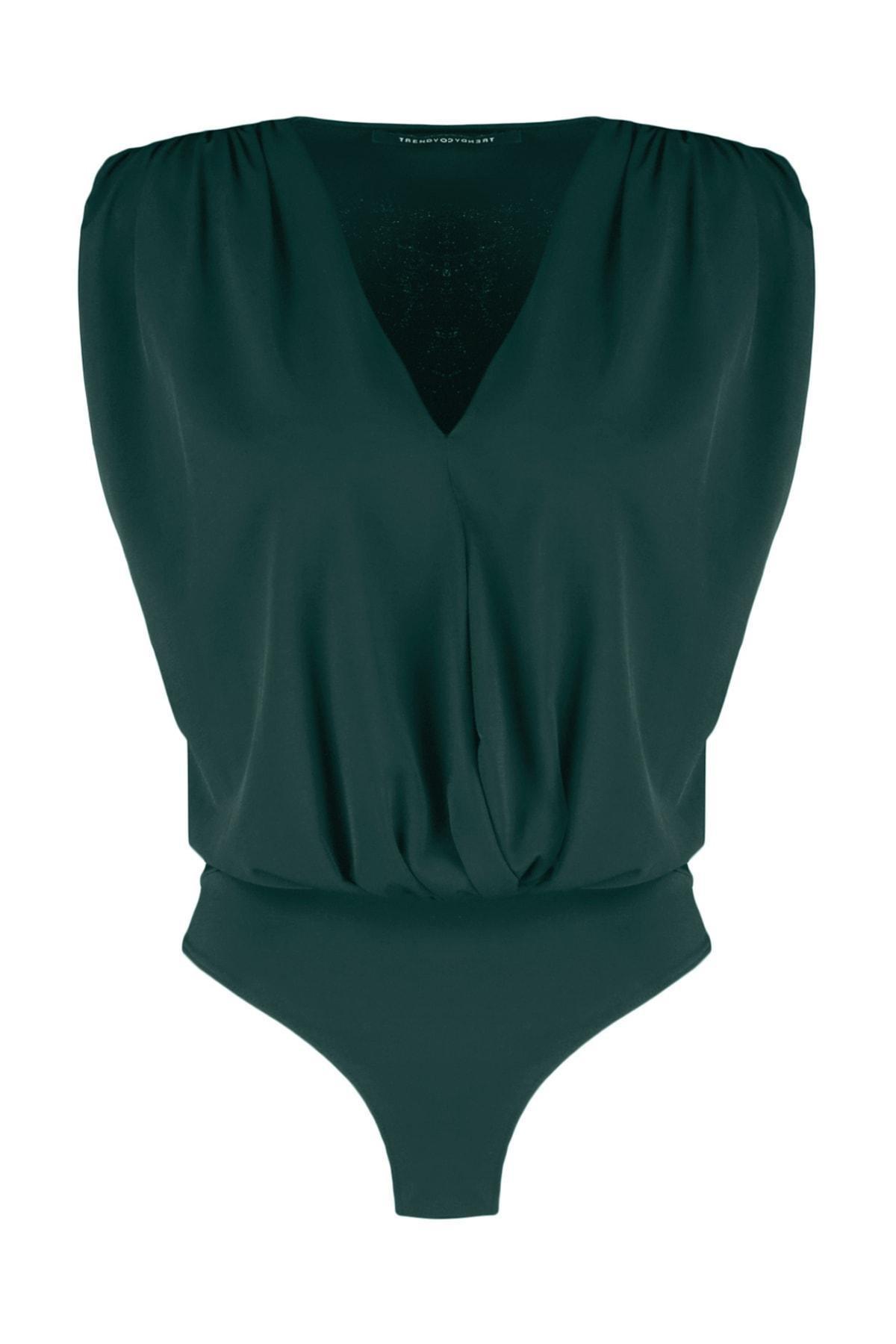 Green Drapped Bodysuit, , large image number 5
