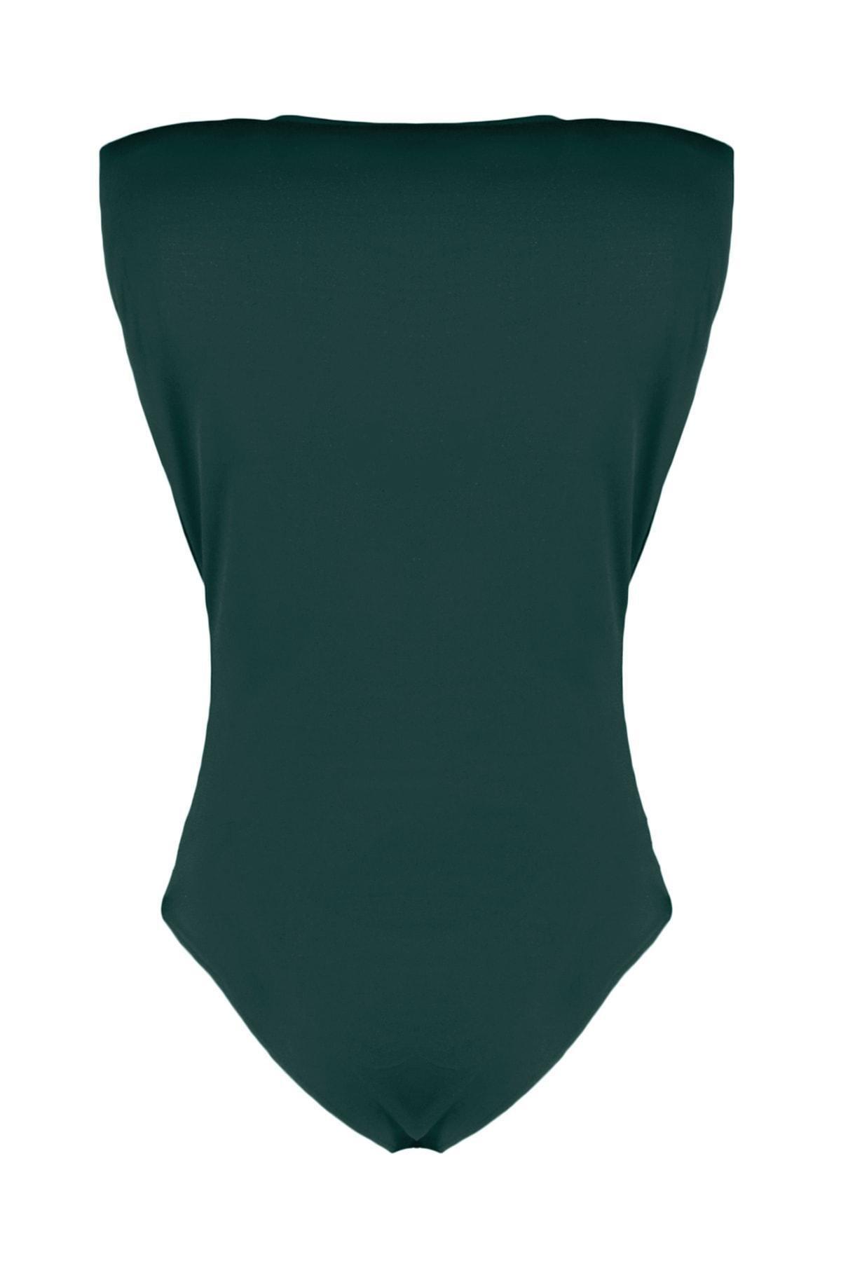 Green Drapped Bodysuit, , large image number 7