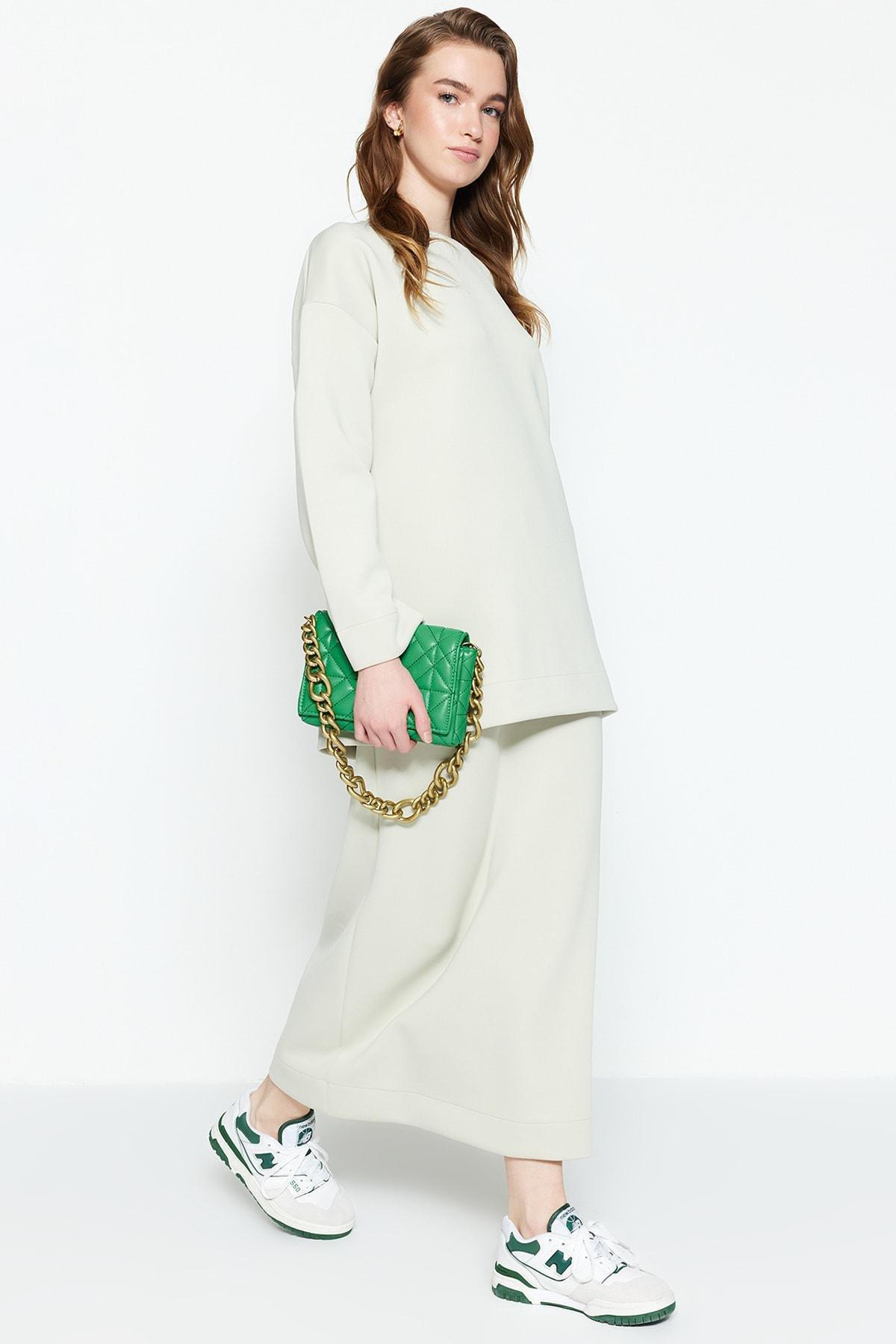 White Relaxed Co-Ord Set, , large image number 0