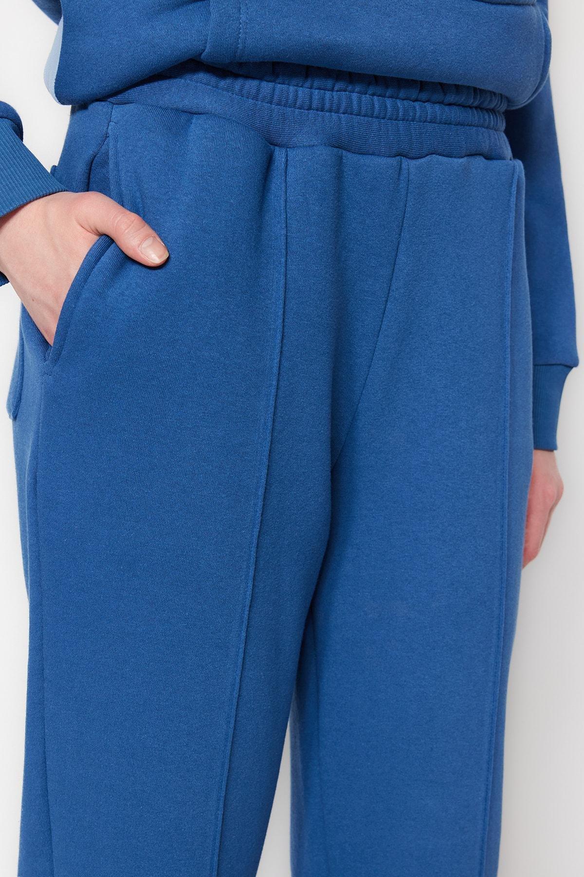 Blue Crew Neck Sweatsuit Set, , large image number 4