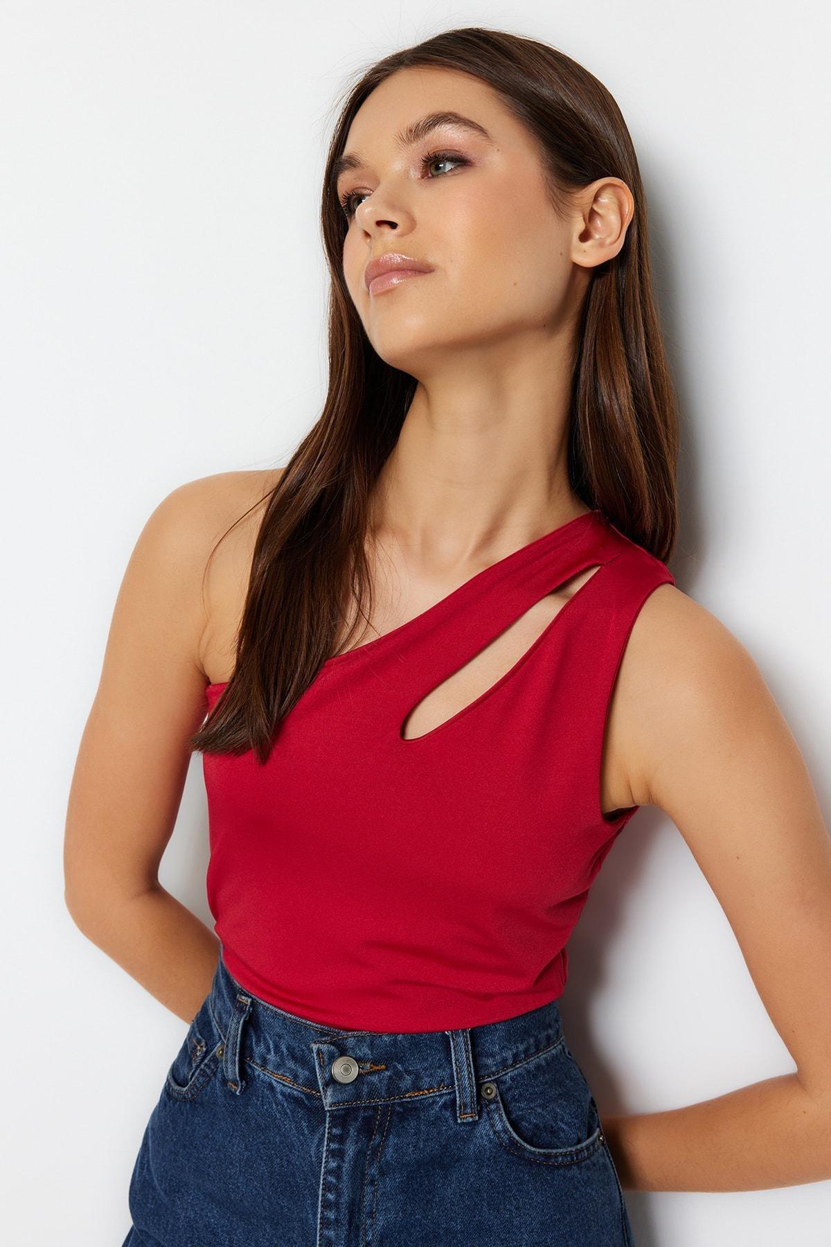 Red Slim Tank Top, , large image number 1