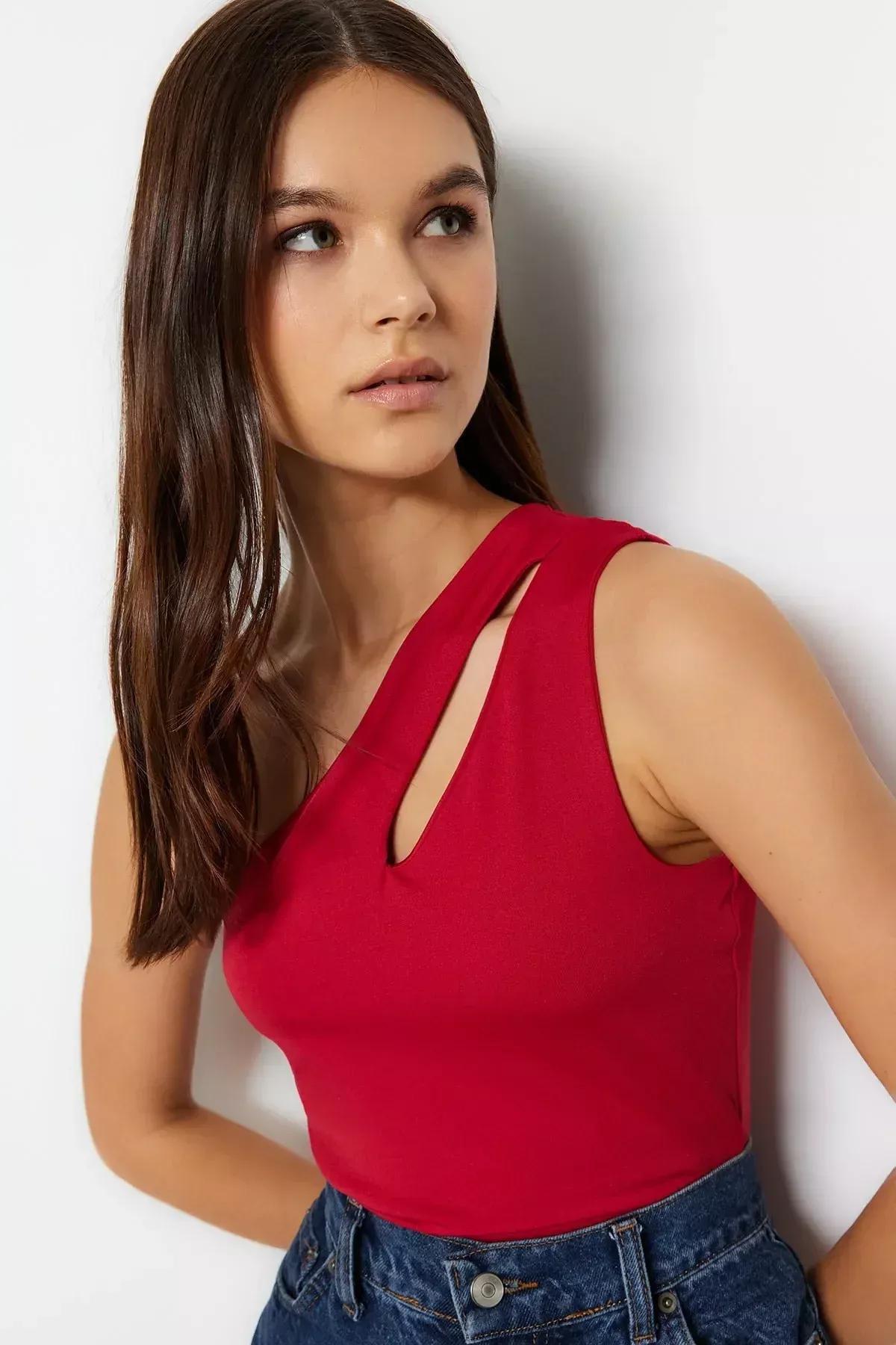 Red Slim Tank Top, , large image number 2