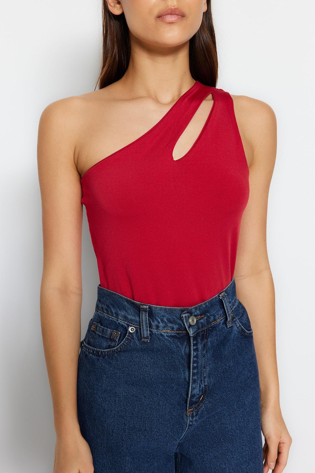 Red Slim Tank Top, , large image number 3