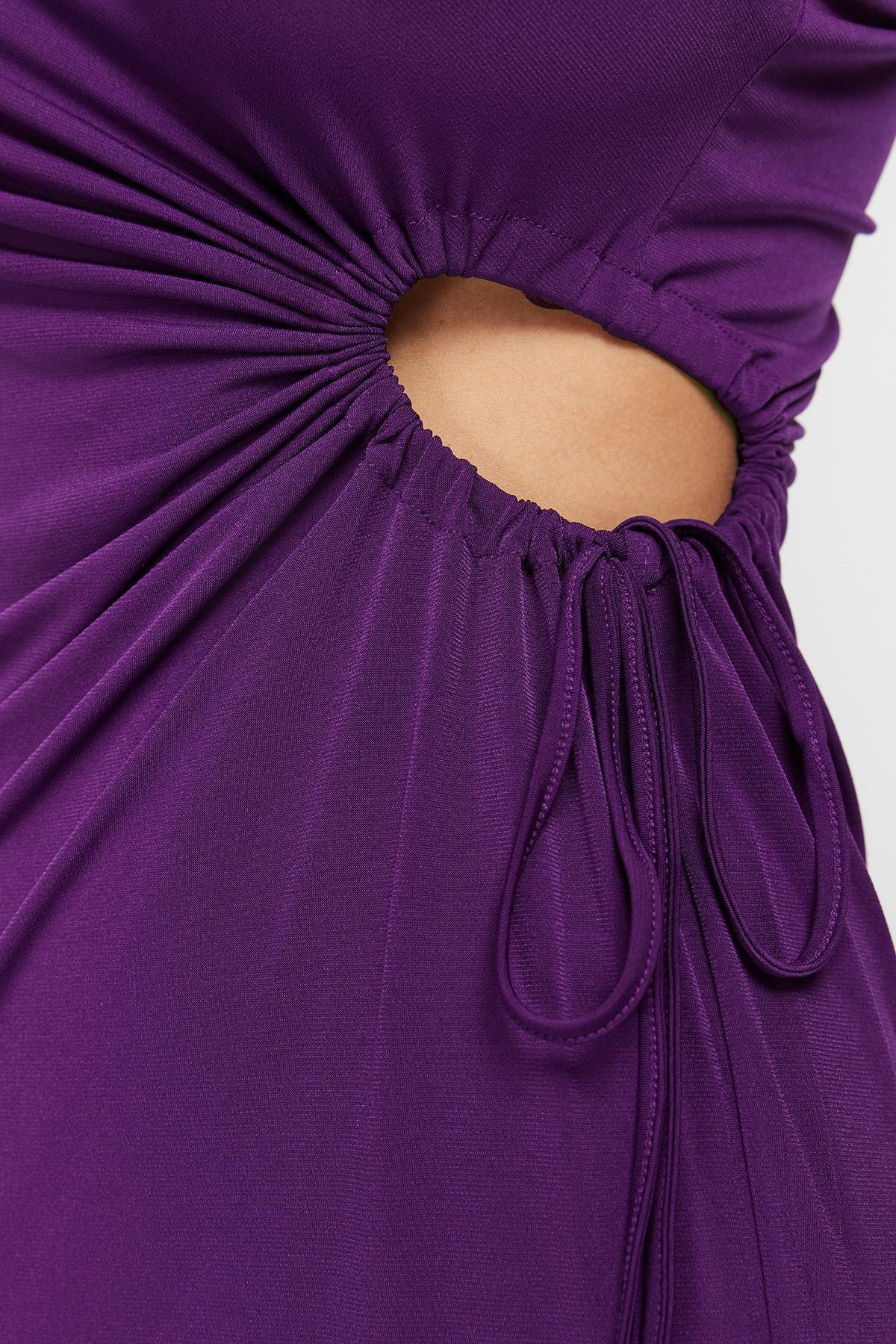 Purple Fitted Occasionwear Dress, , large image number 4