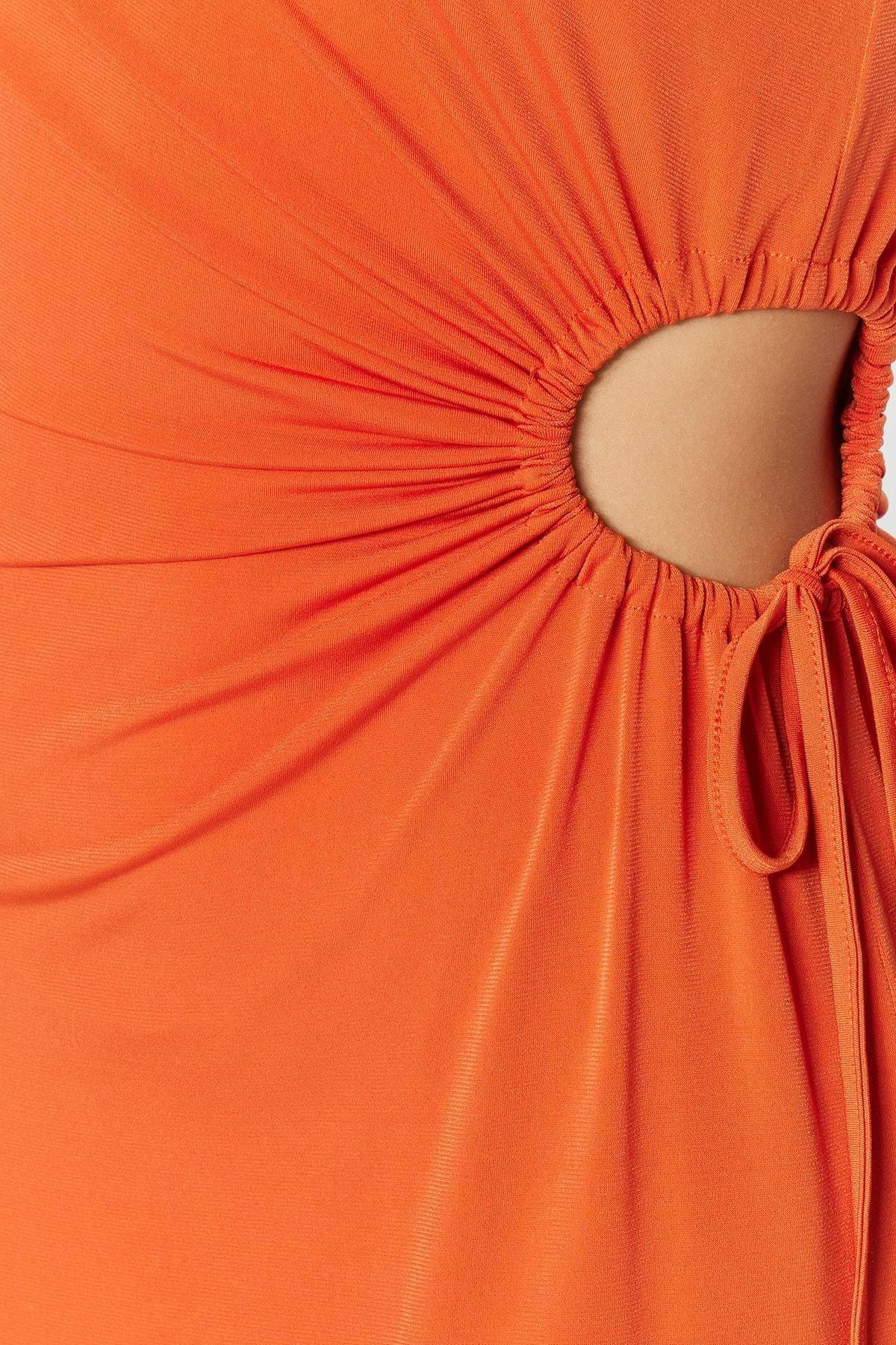 Orange Bodycon Dress, , large image number 4