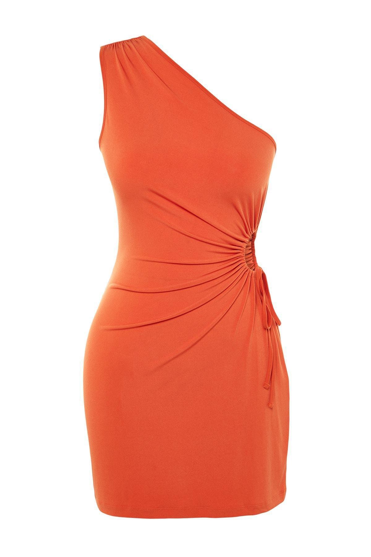 Orange Bodycon Dress, , large image number 6