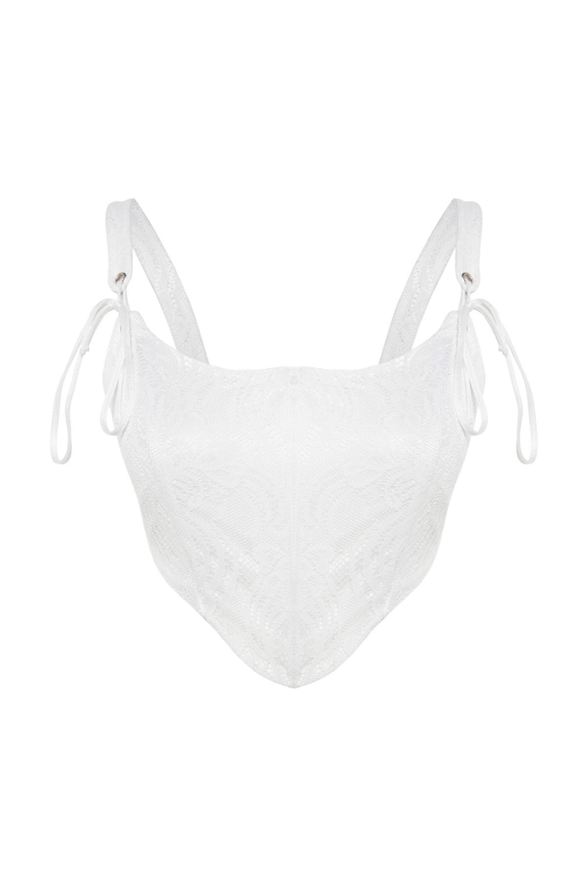White Fitted Bodysuit, , large image number 5