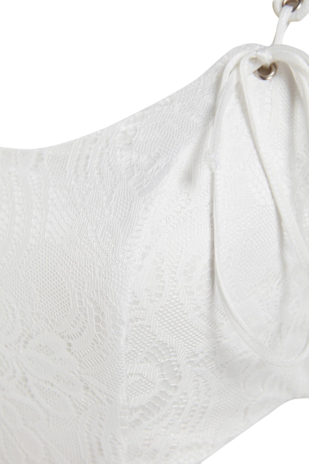 White Fitted Bodysuit, , large image number 6