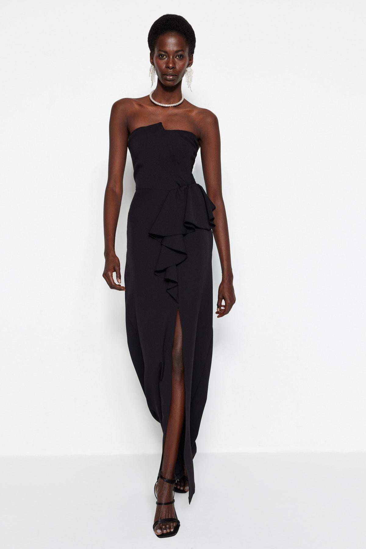 Black Sleeveless Occasionwear Dress, , large image number 0