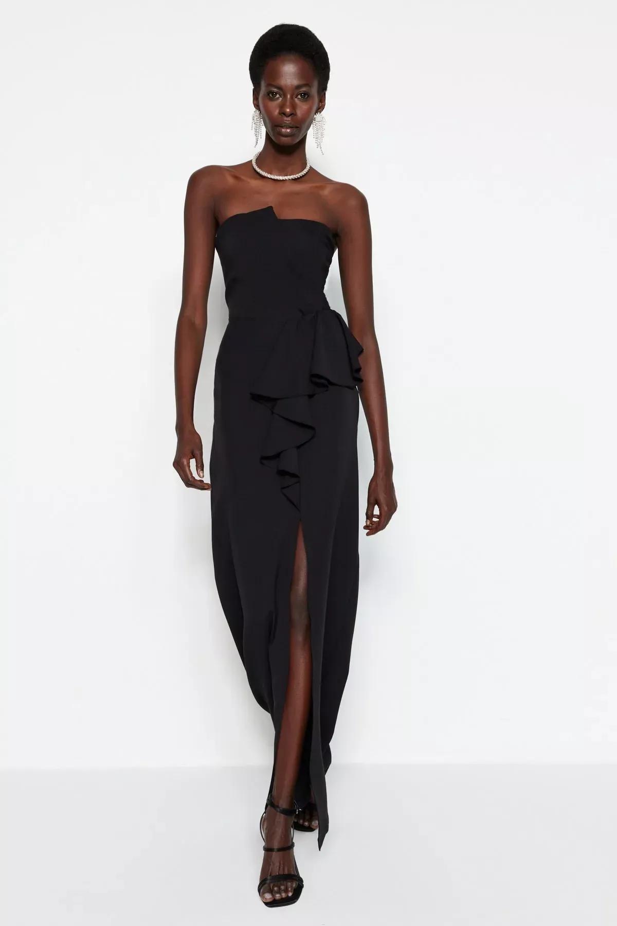 Black Sleeveless Occasionwear Dress, , large image number 0