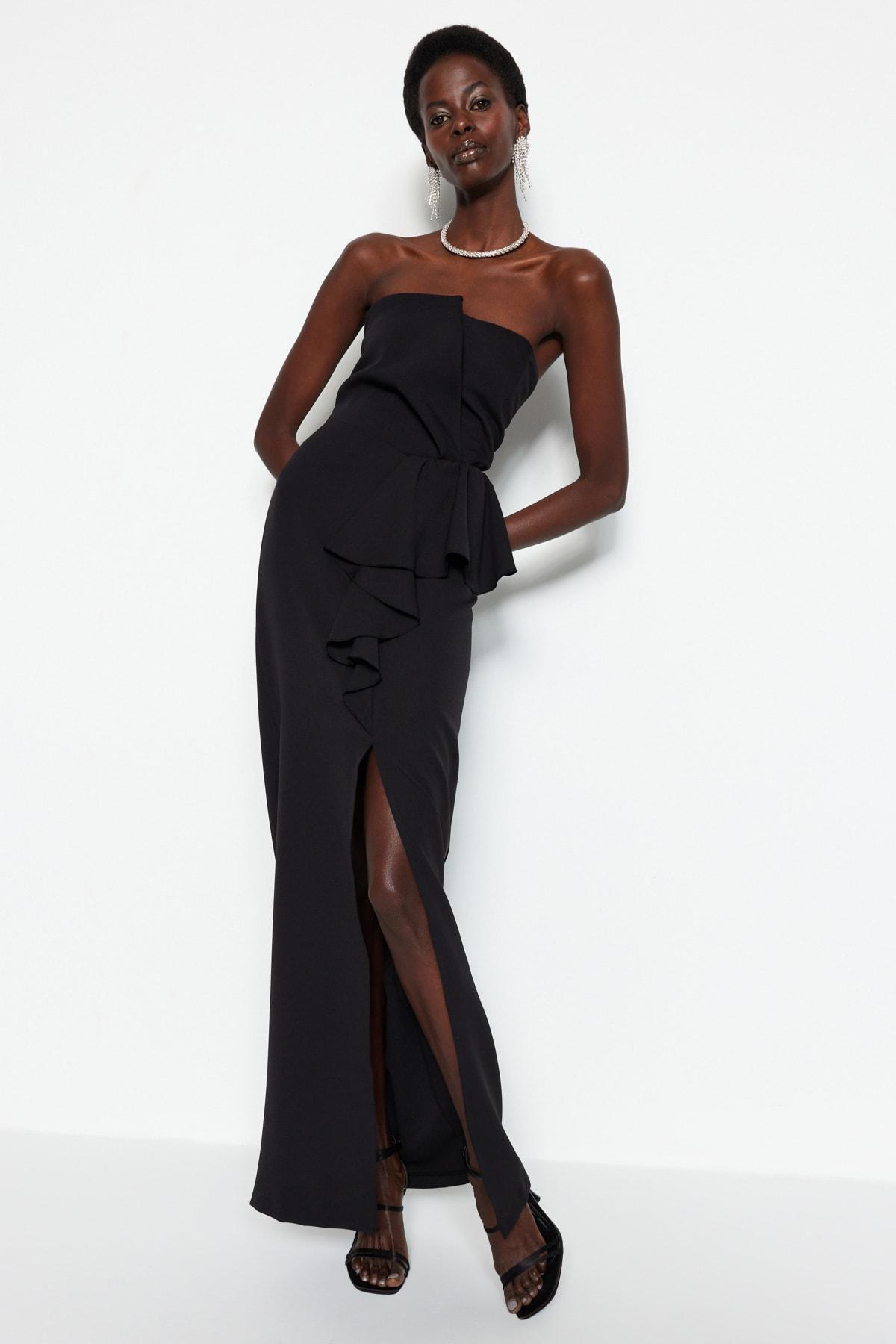 Black Sleeveless Occasionwear Dress, , large image number 1