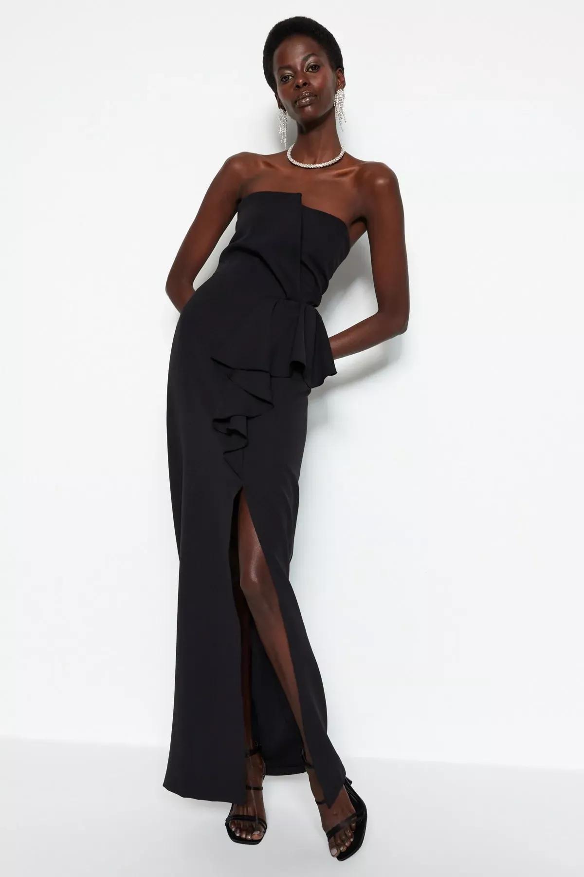 Black Sleeveless Occasionwear Dress, , large image number 2
