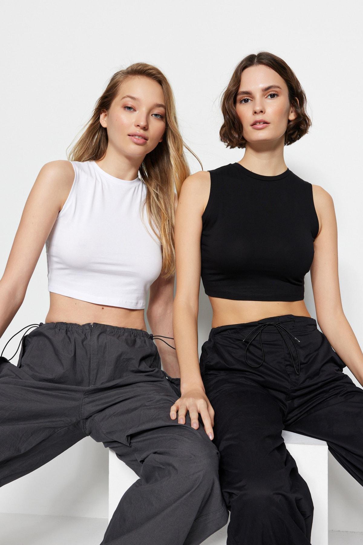 Multicolour Fitted Camisole, Set Of 2, , large image number 0