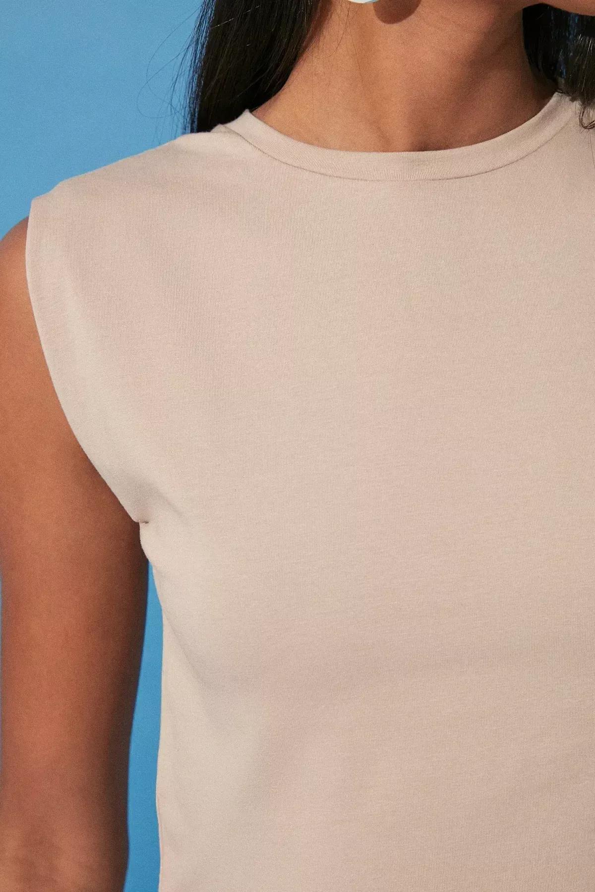 Mink Plain Crop Shirt, , large image number 4