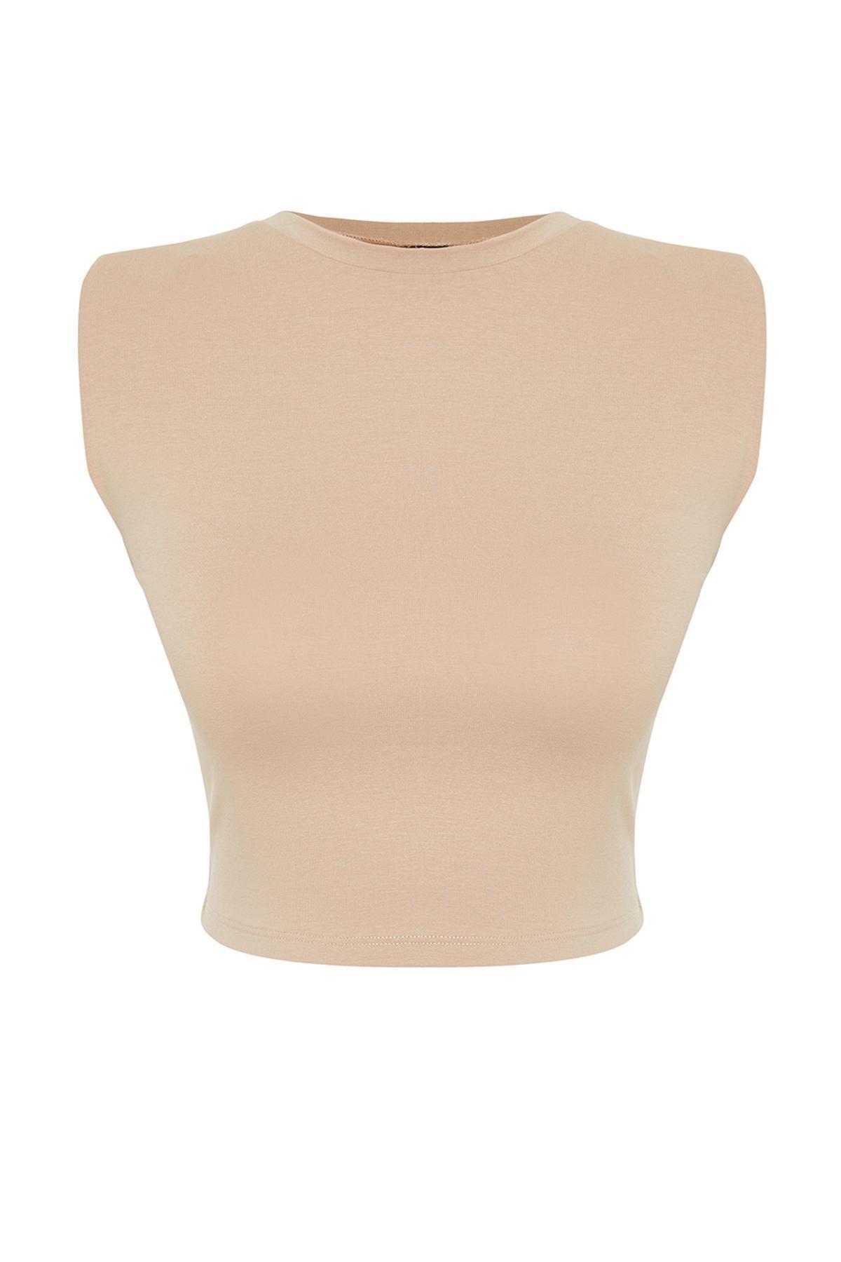 Mink Plain Crop Shirt, , large image number 5