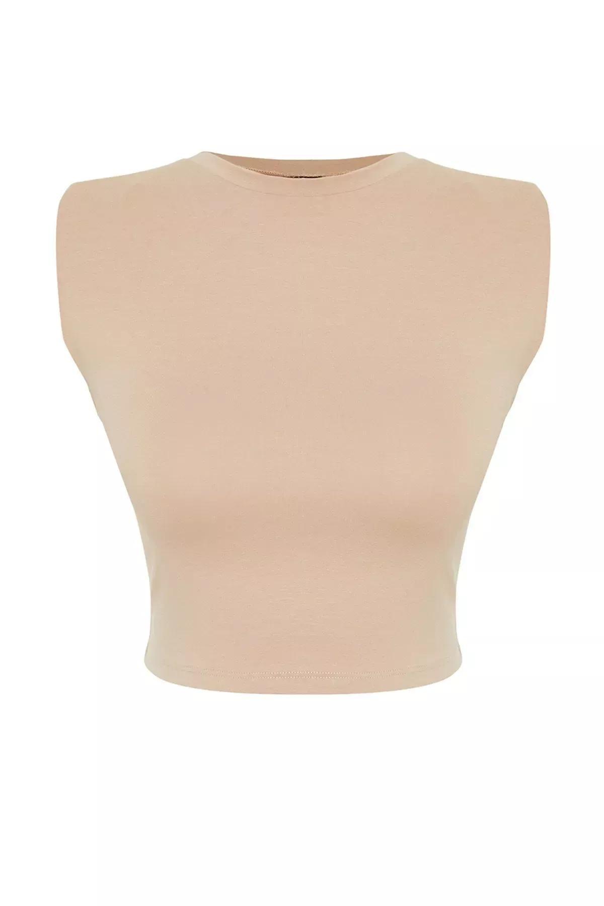 Mink Plain Crop Shirt, , large image number 5