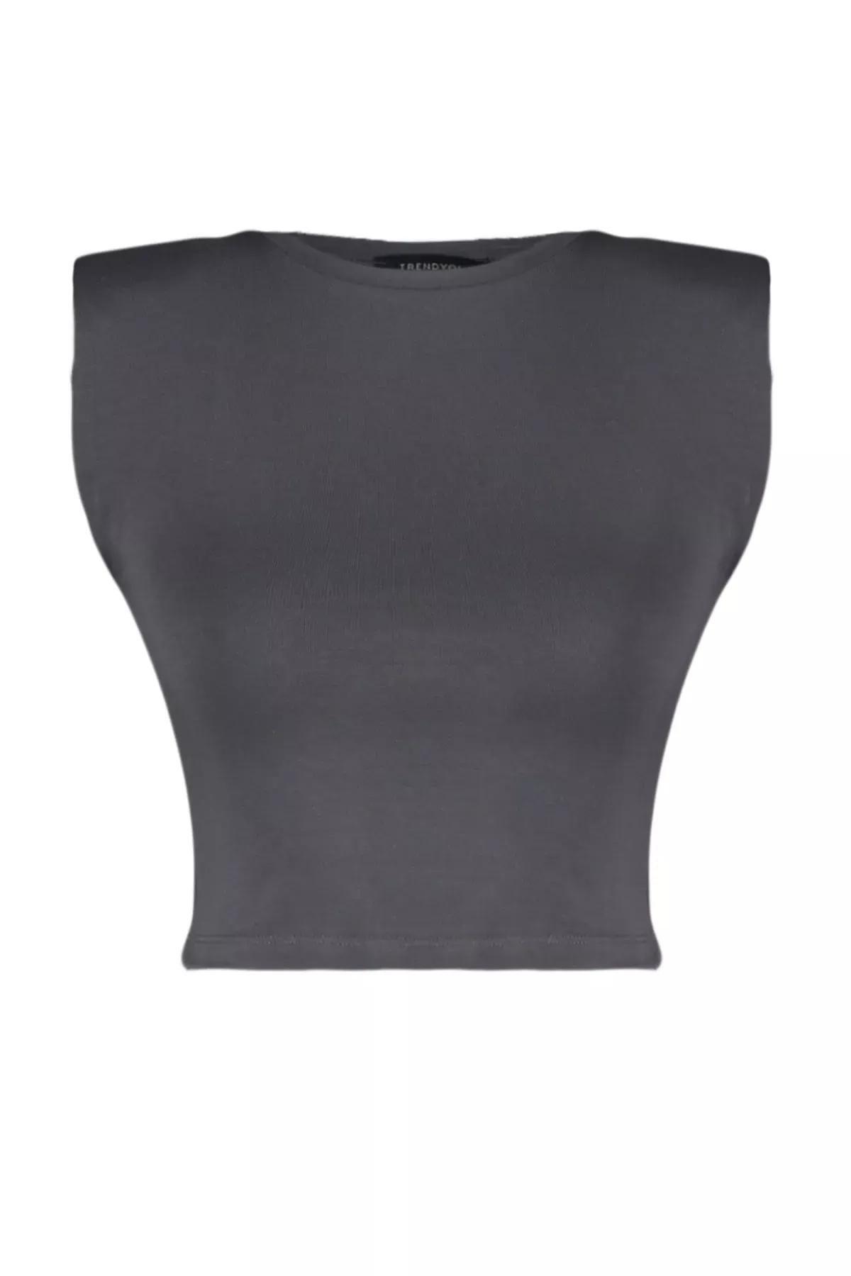 بلوزة بقصة ضيقة، رمادي, Gray, large image number 5