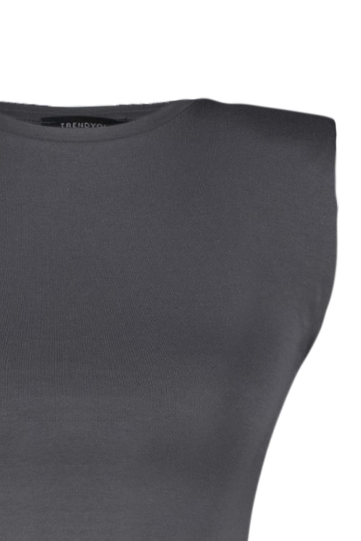 Grey Fitted Blouse, , large image number 7