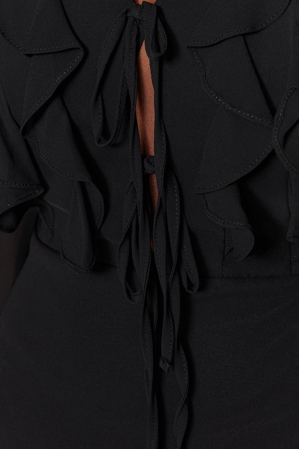Black Ruffled Dress, , large image number 4