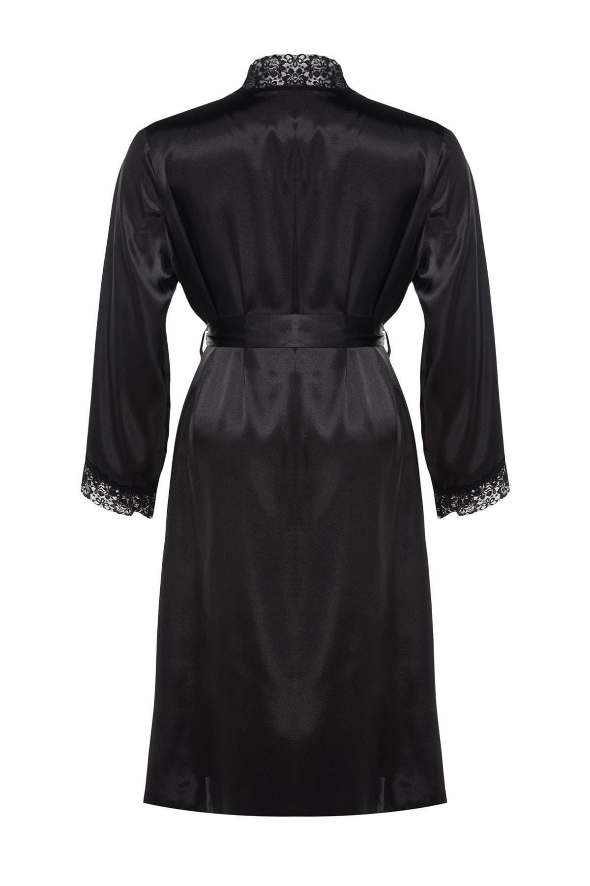 Trendyol - Black Long Dressing Gown