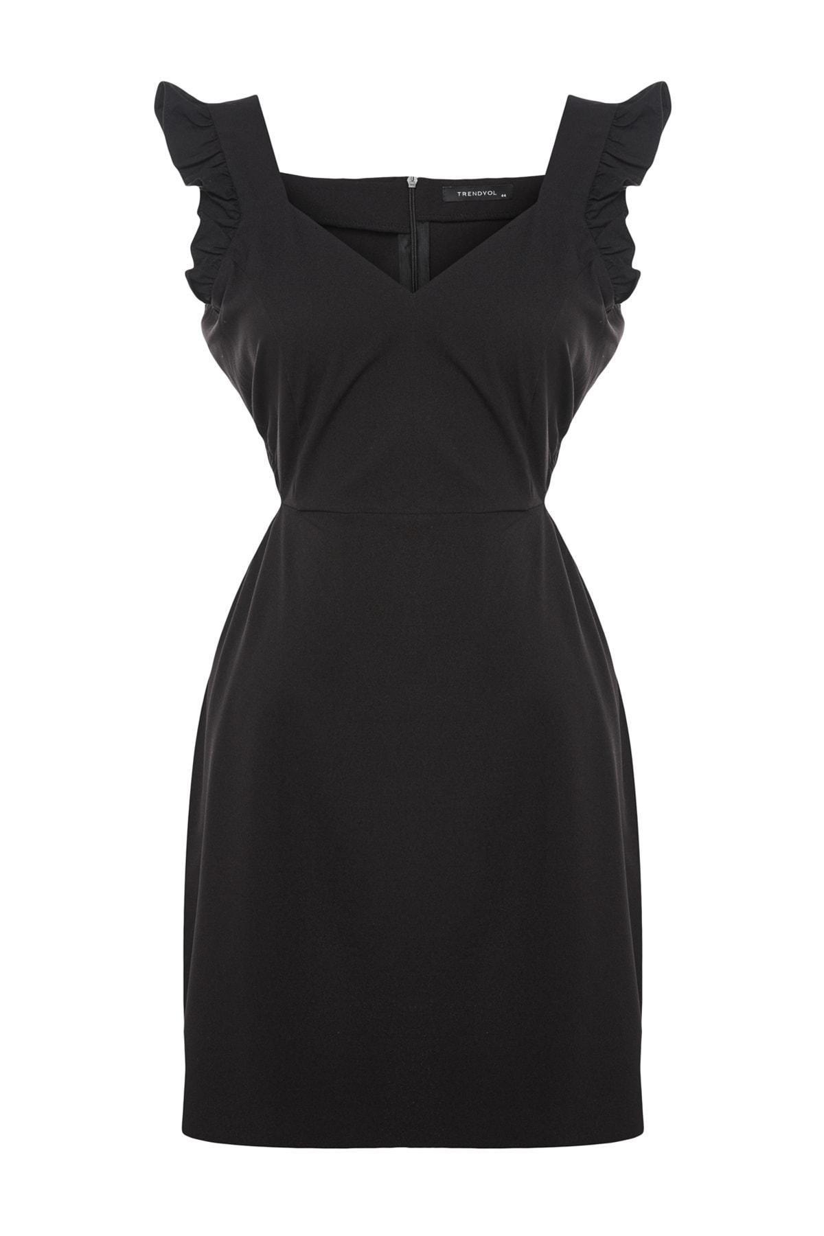 Black A-Line Plus Size Dress, , large image number 5