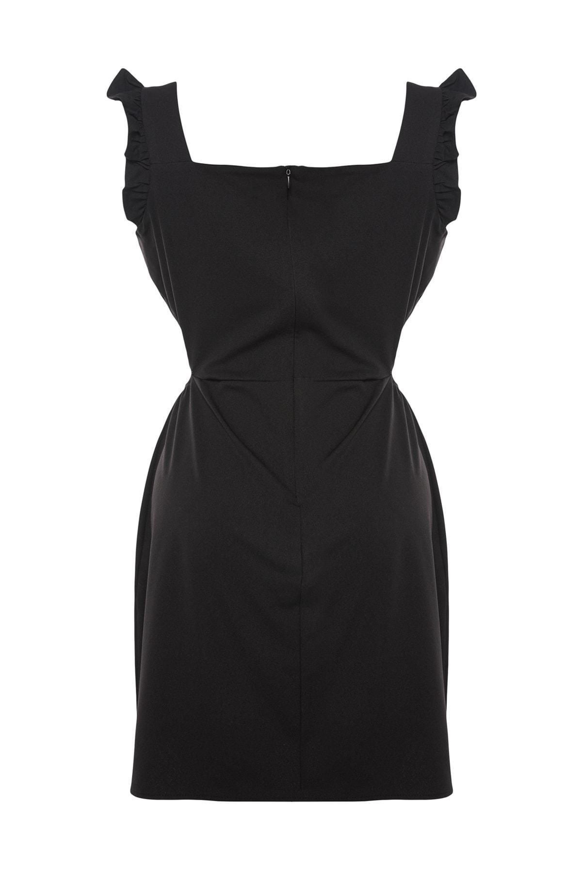 Black A-Line Plus Size Dress, , large image number 7