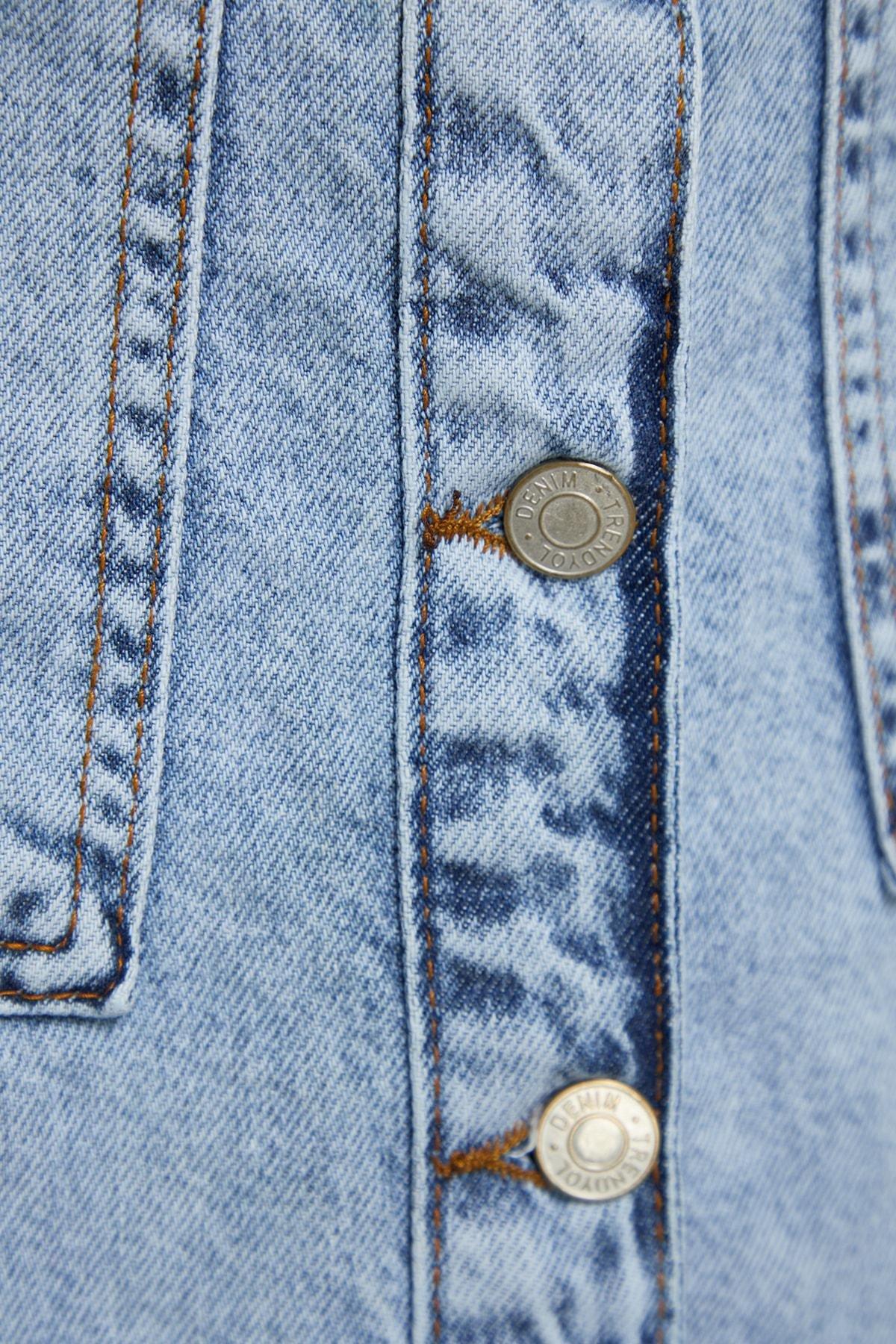 Blue Denim Maxi Skirt, , large image number 5