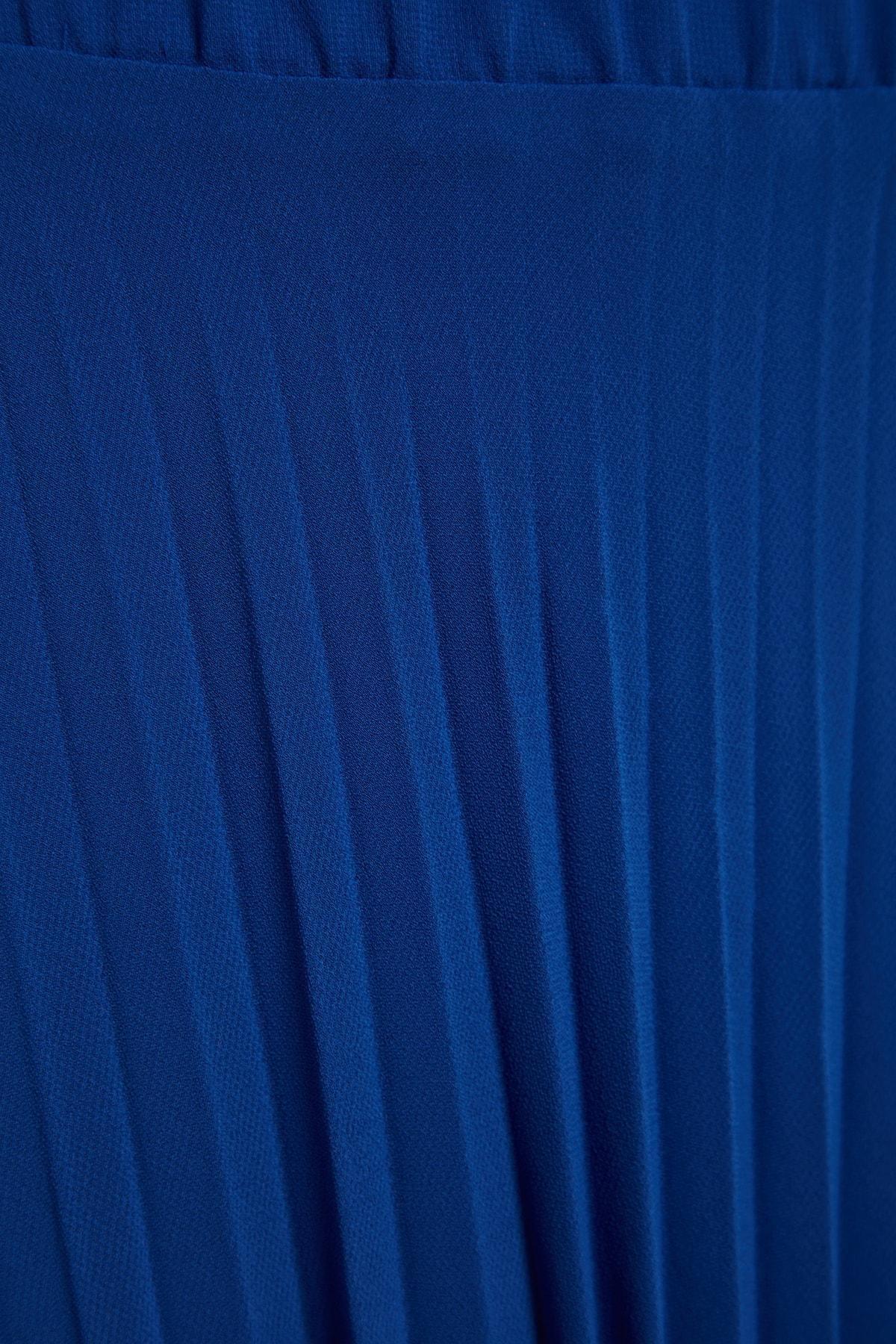 Navy Flared Maxi Skirt, , large image number 6