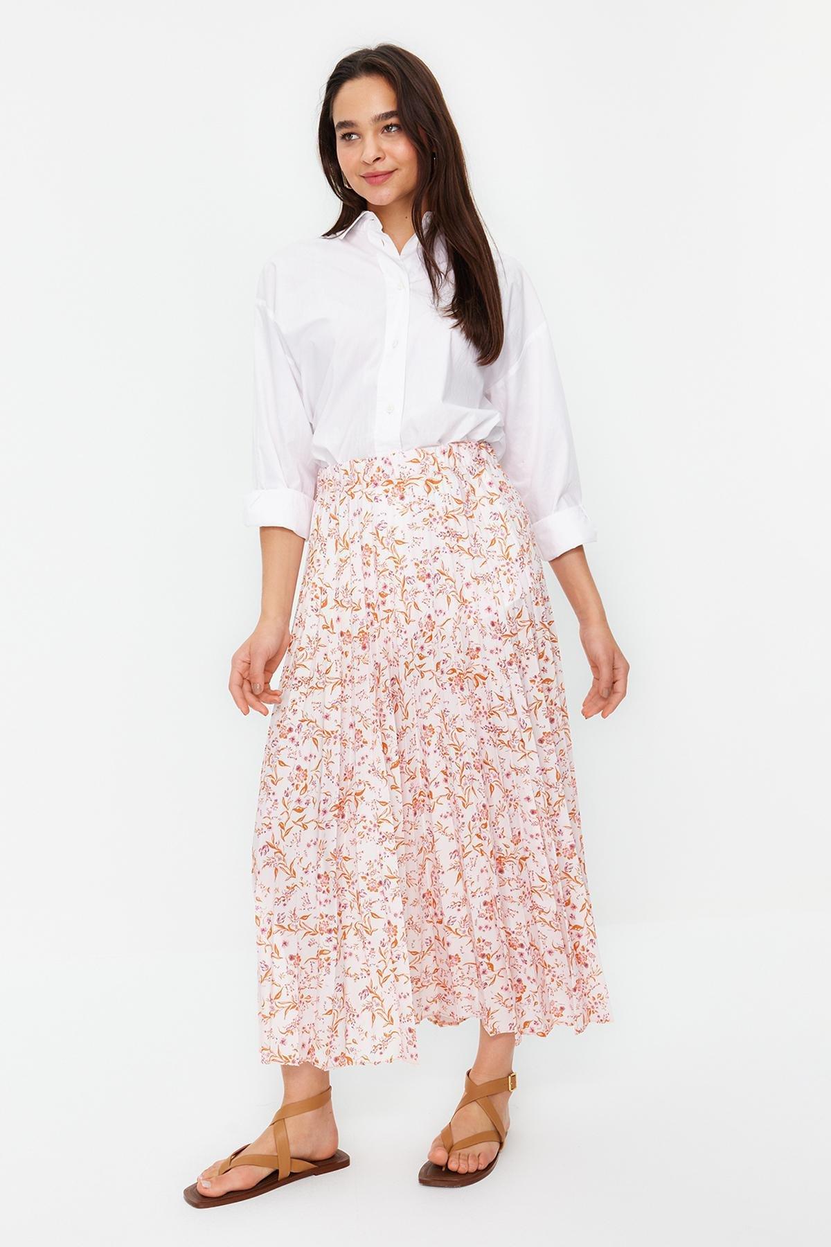 Multicolour Printed Maxi Skirt, , large image number 1