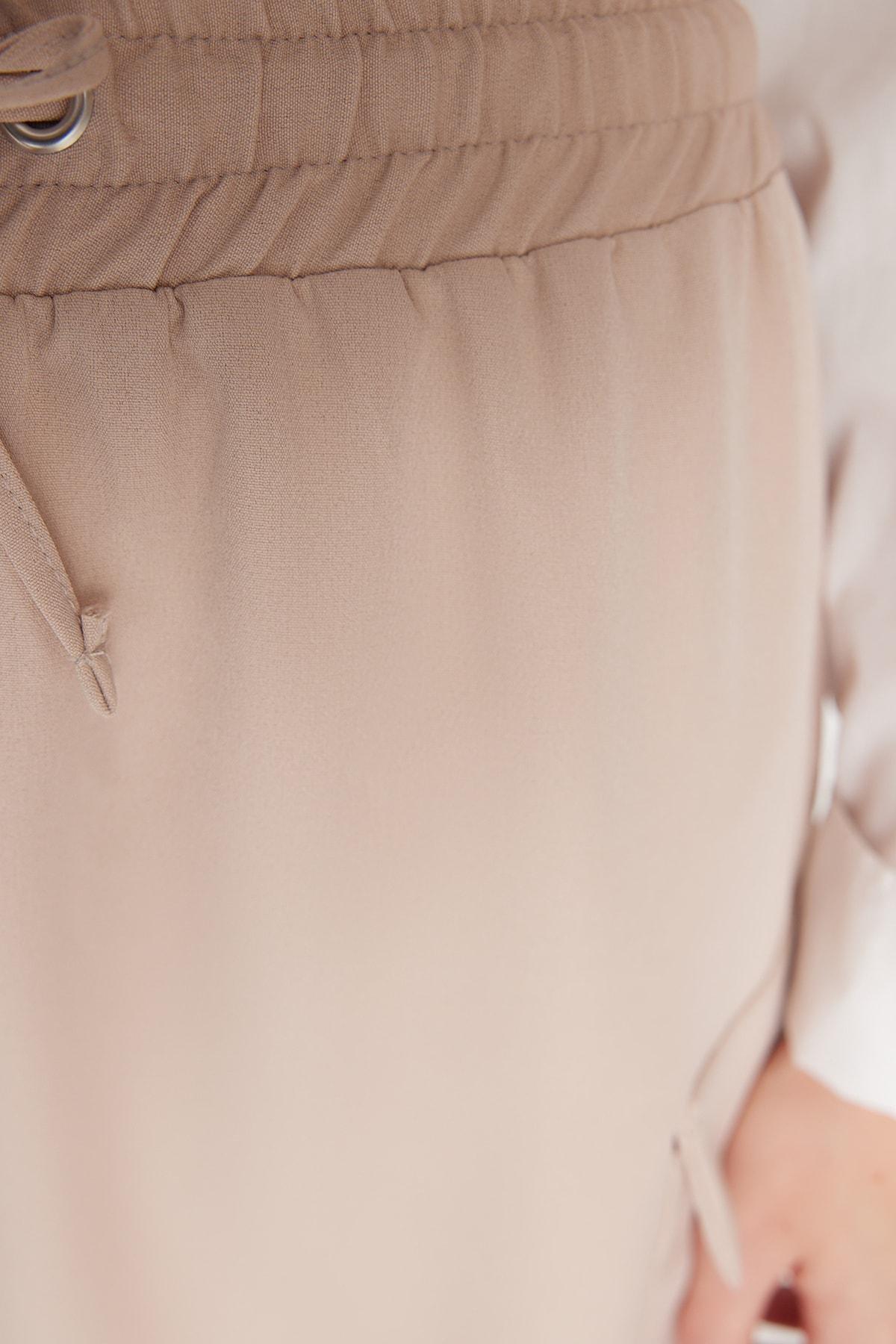 Beige High Waist Maxi Skirt, , large image number 3