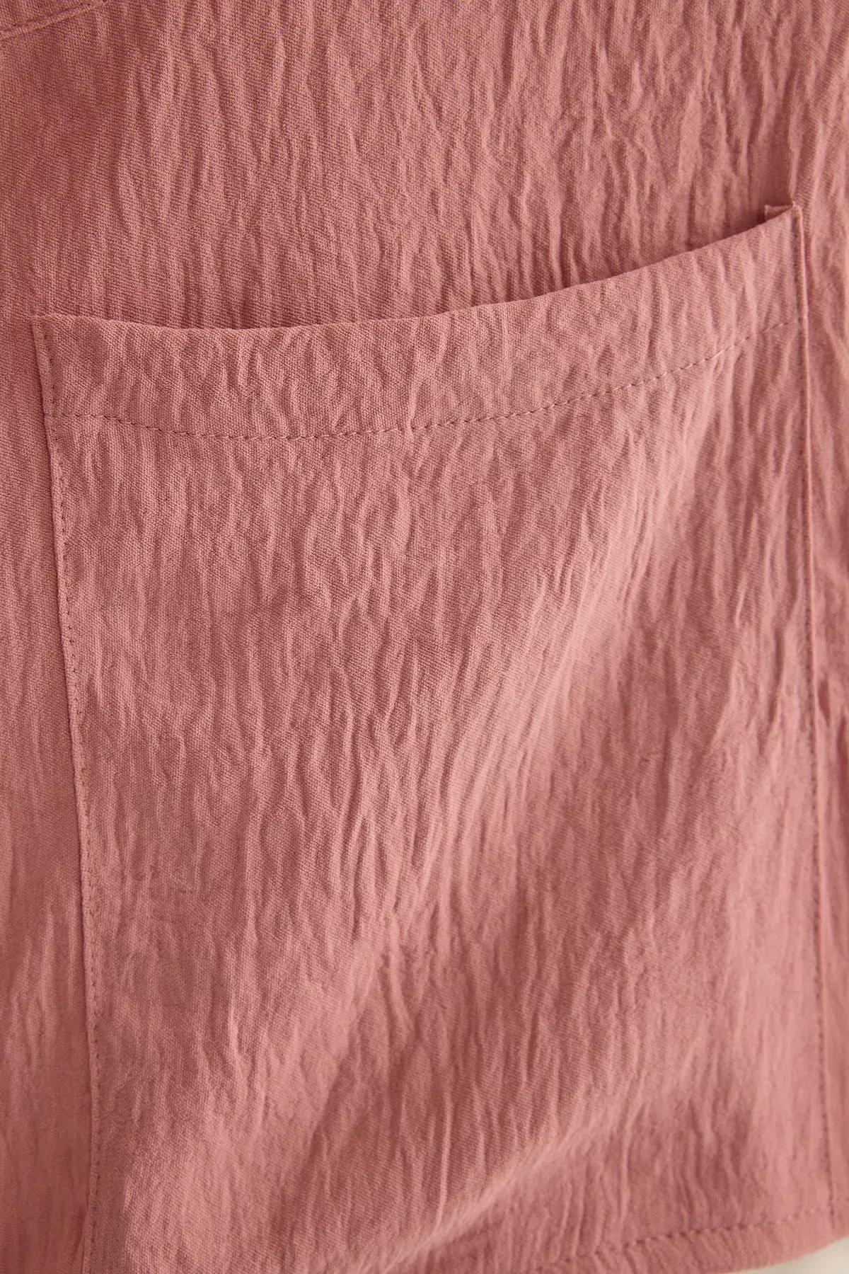 Pink Oversize Woven Shirt, LIGHT PINK, large image number 3